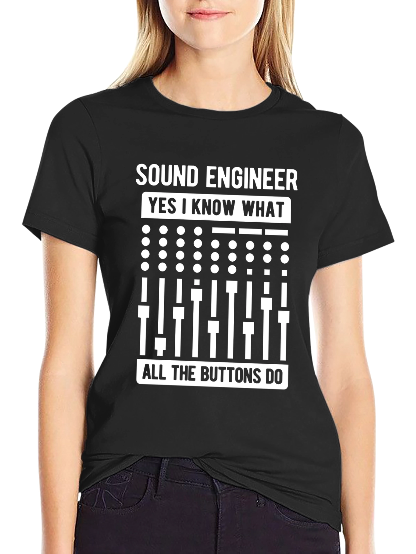 Sound Engineer Buttons T-Shirt - Music Producer Tee