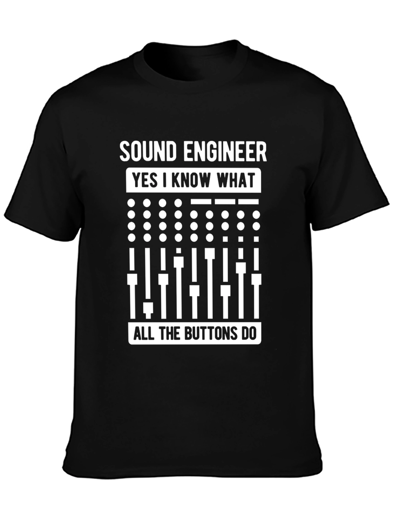 Sound Engineer Buttons T-Shirt - Music Producer Tee
