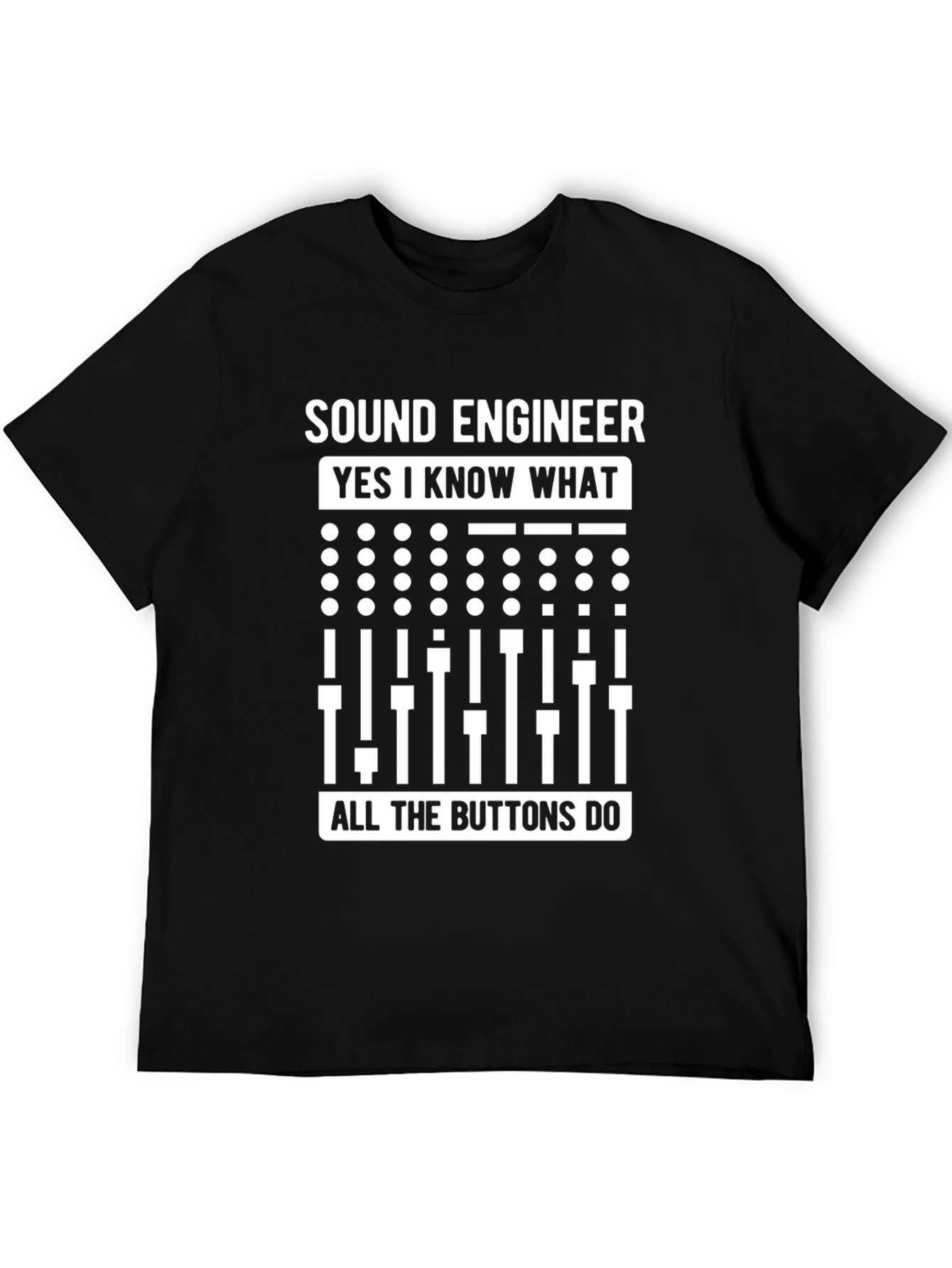 Sound Engineer Buttons T-Shirt - Music Producer Tee
