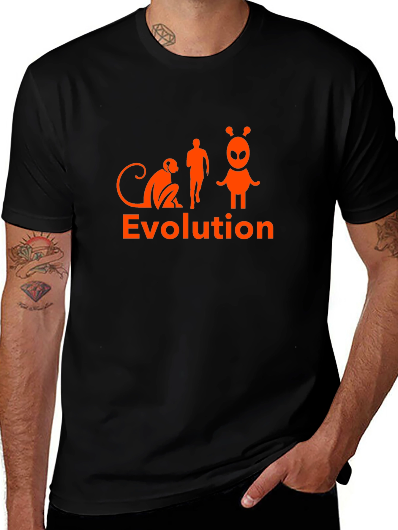Evolution Alien Black T-Shirt