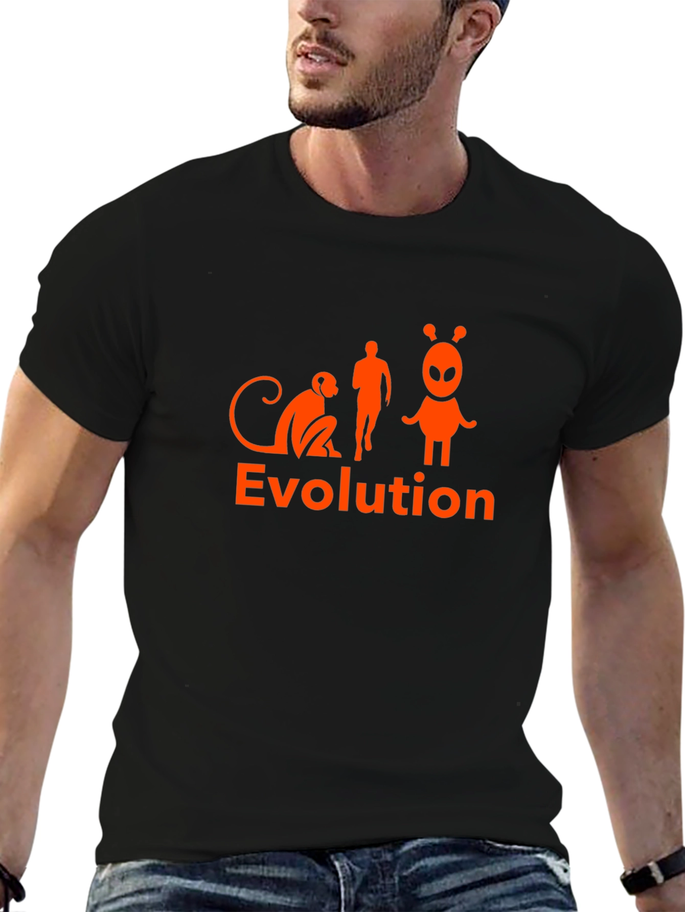 Evolution Alien Black T-Shirt