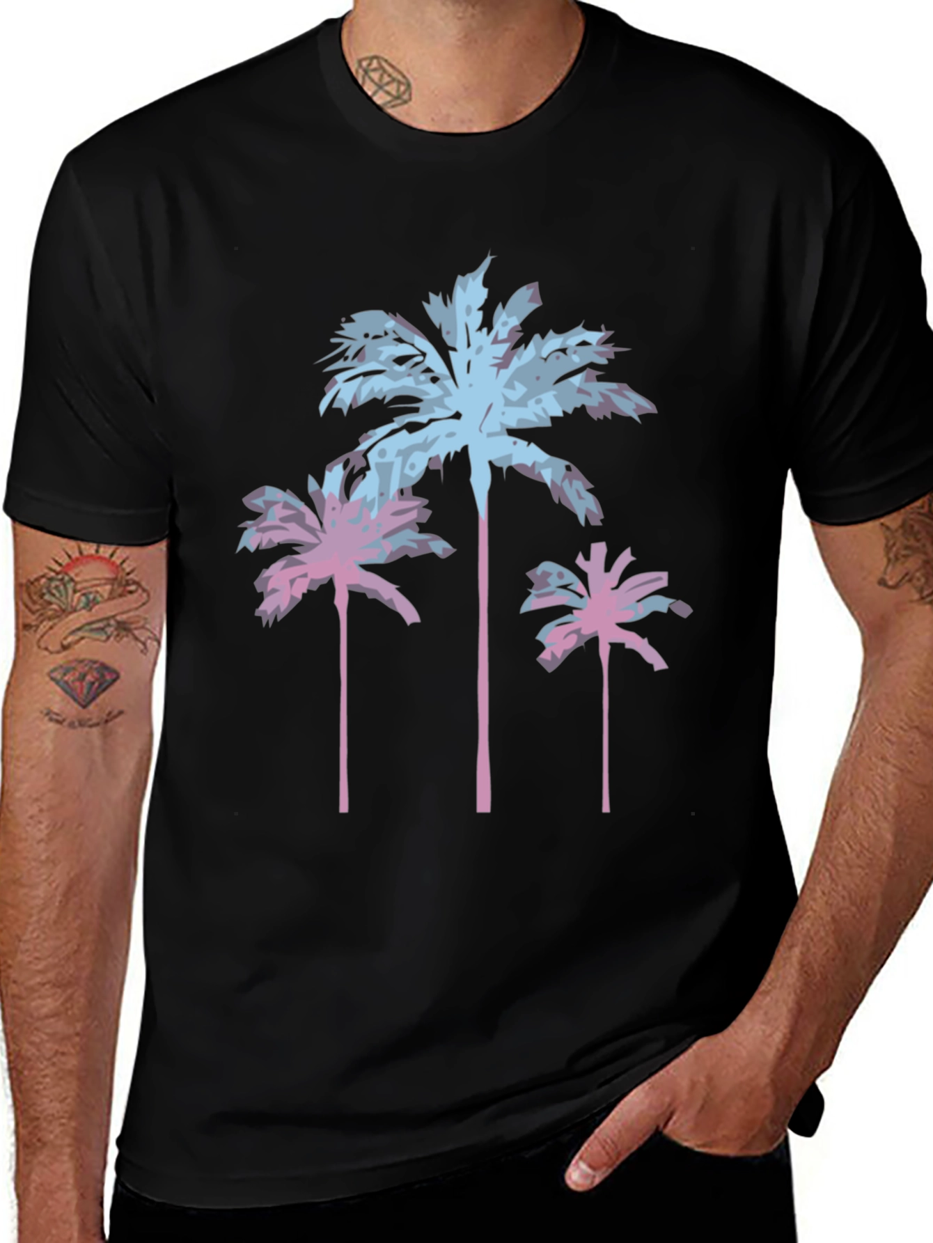 Retro Palm Tree Graphic T-Shirt