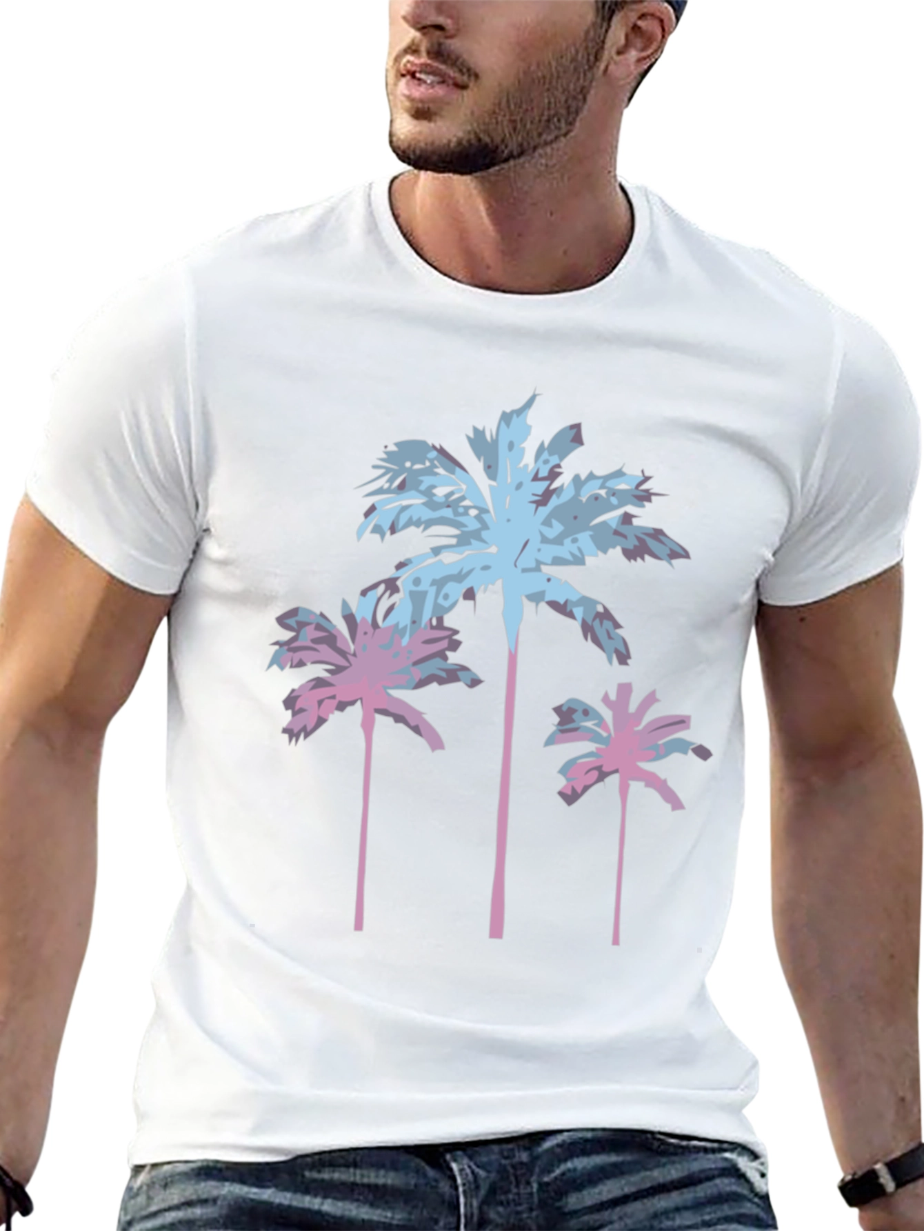 Retro Palm Tree Graphic T-Shirt