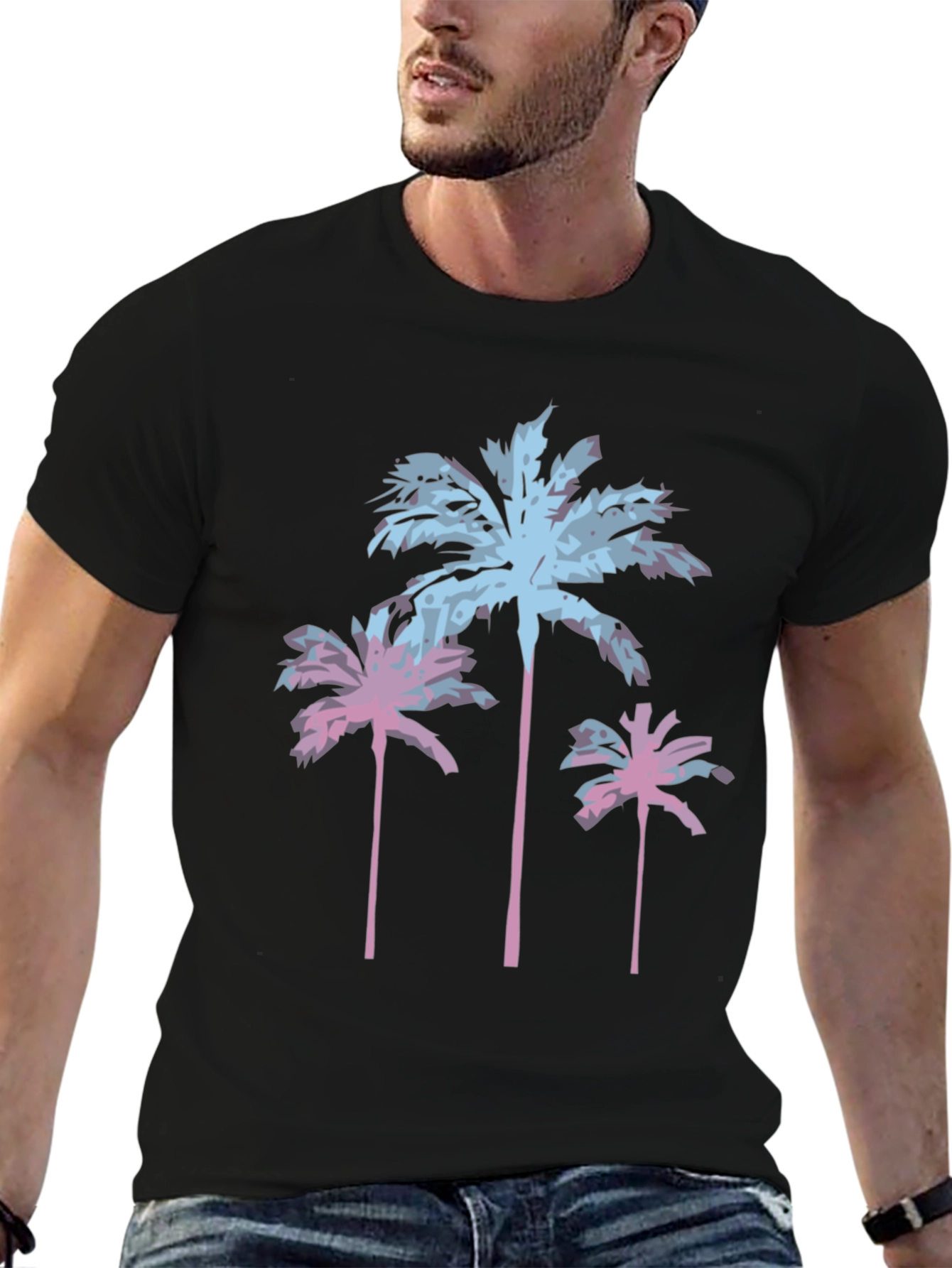 Retro Palm Tree Graphic T-Shirt