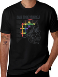 Dare to Be Yourself Pride Skull Graphic Tee