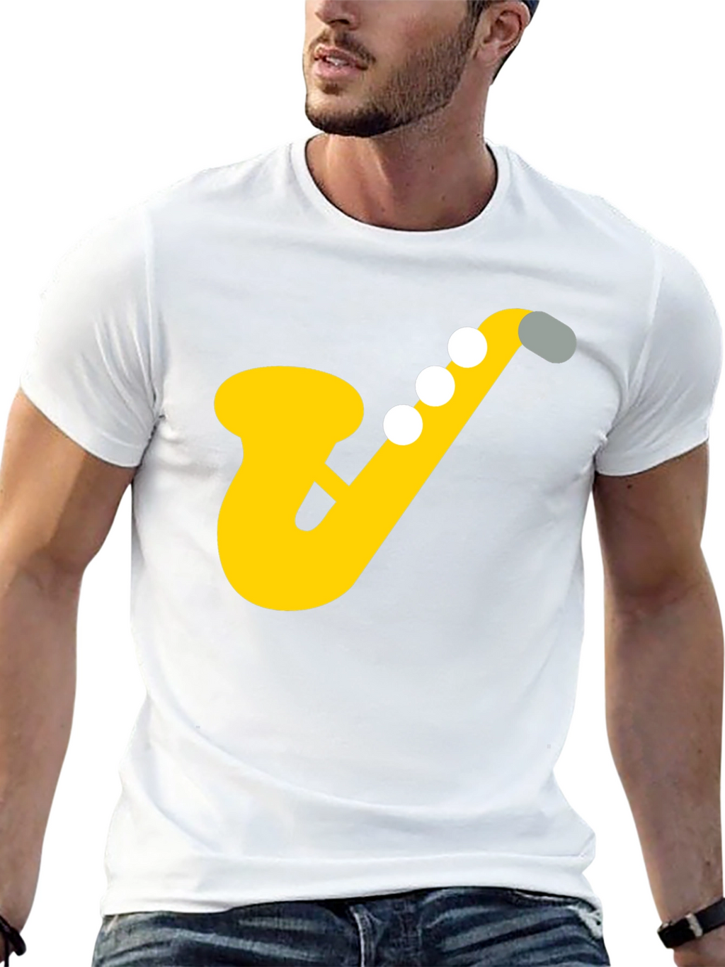 Saxophone Graphic Tee - Musicians Black T-Shirt