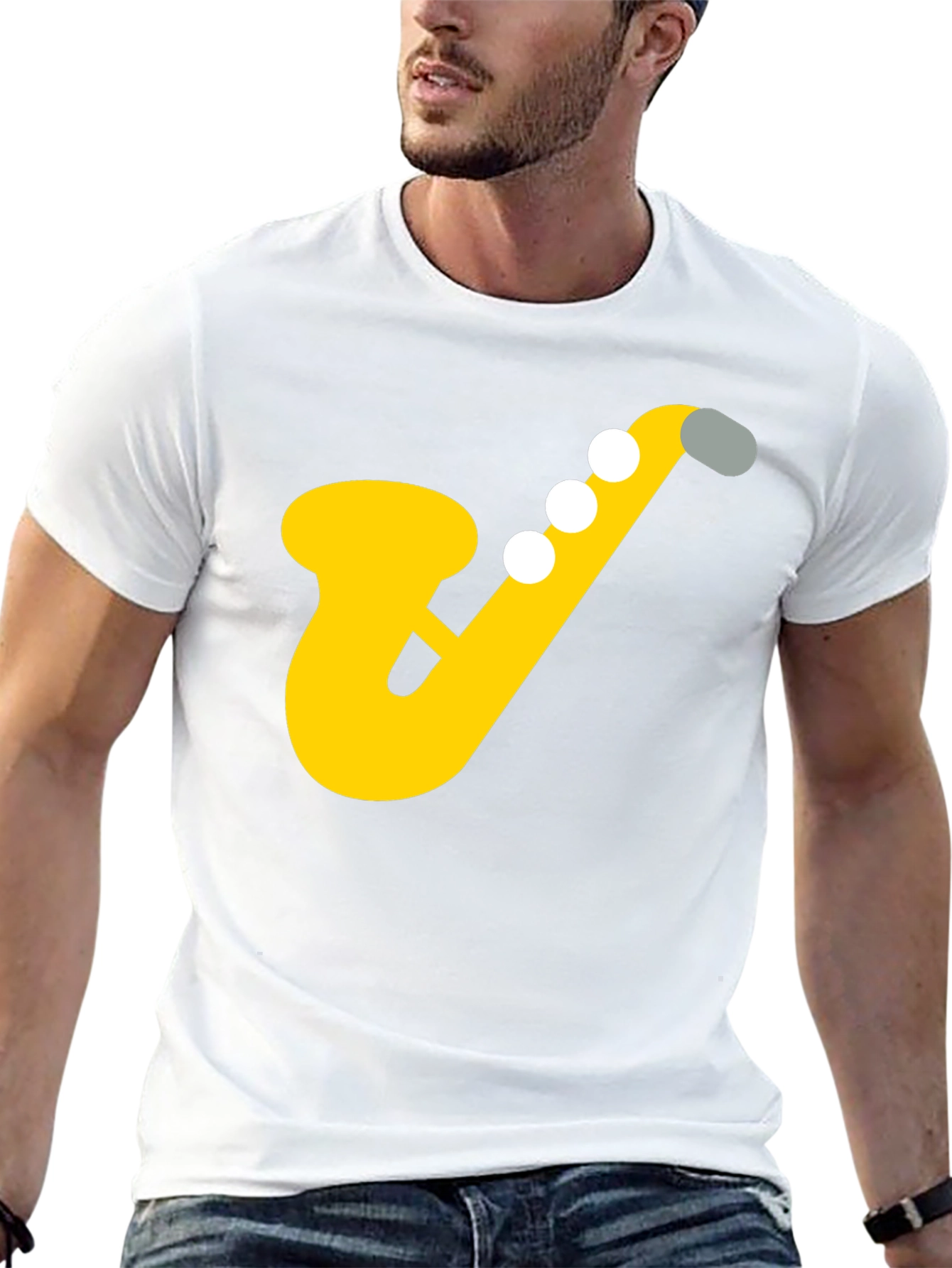 Saxophone Graphic Tee - Musicians Black T-Shirt