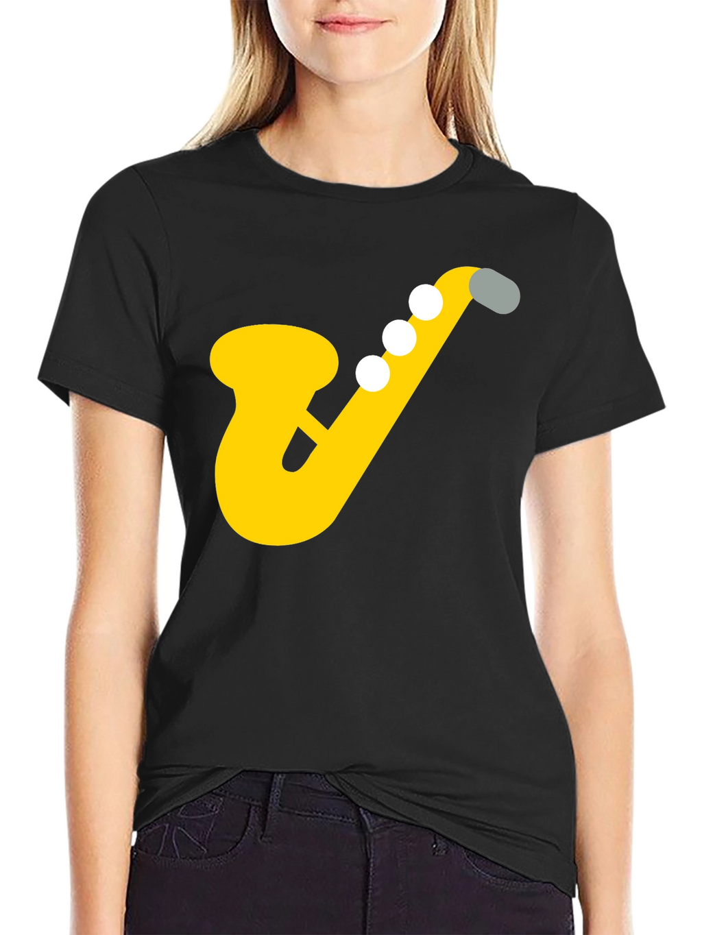 Saxophone Graphic Tee - Musicians Black T-Shirt