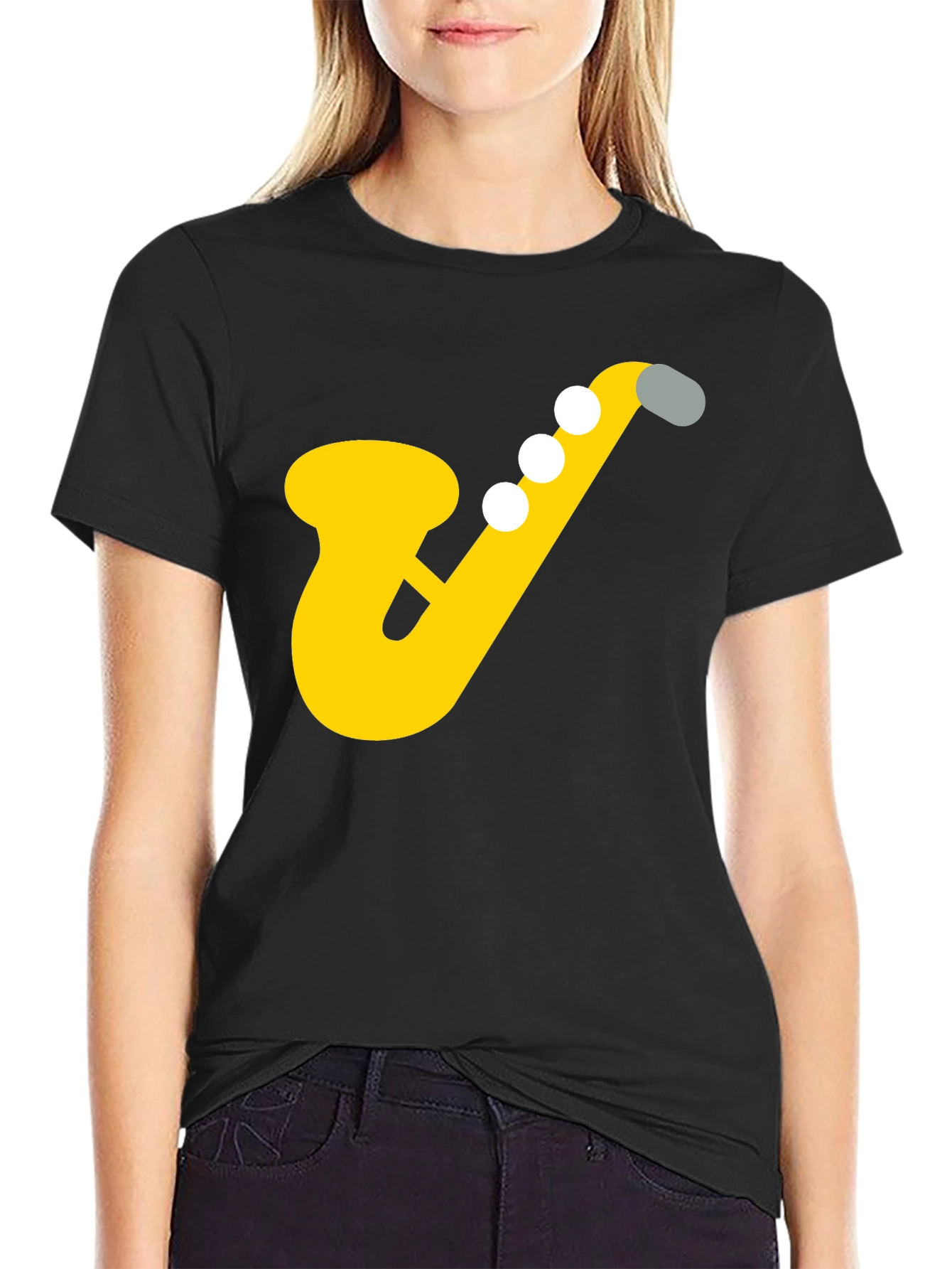 Saxophone Graphic Tee - Musicians Black T-Shirt