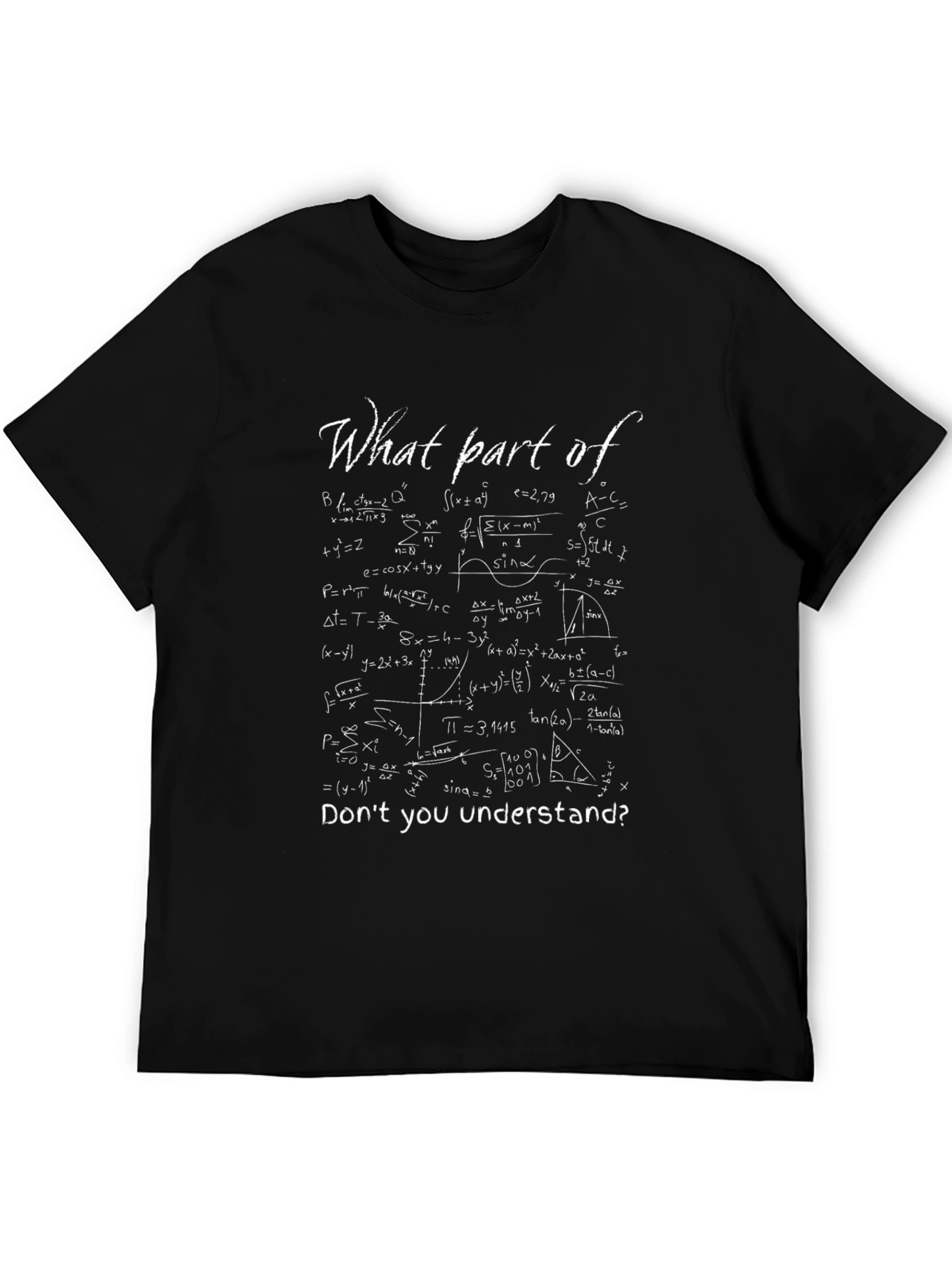 Math Equations T-Shirt - What Part Dont You Understand?