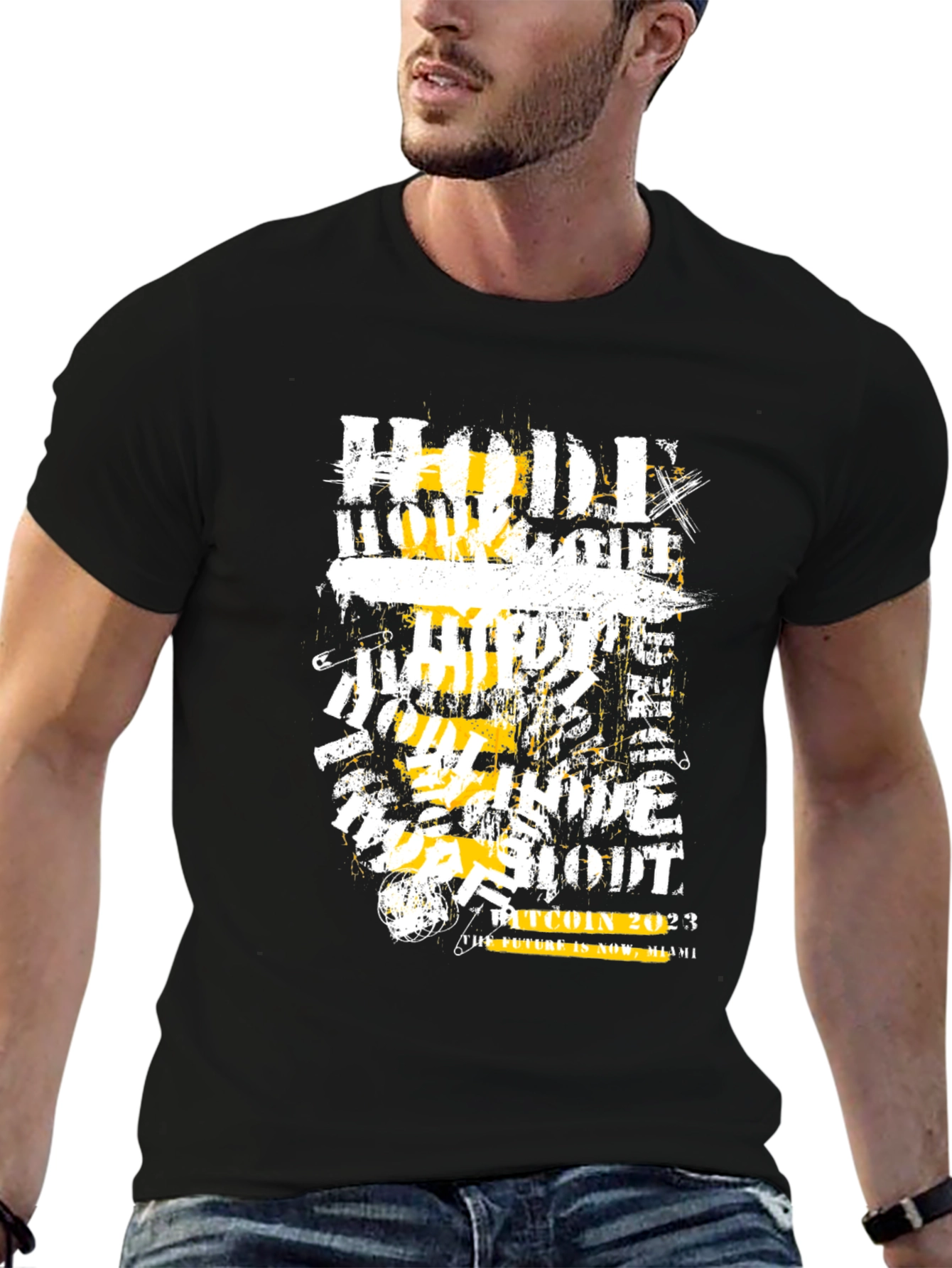 HODL Bitcoin 2023 Black Graphic T-Shirt