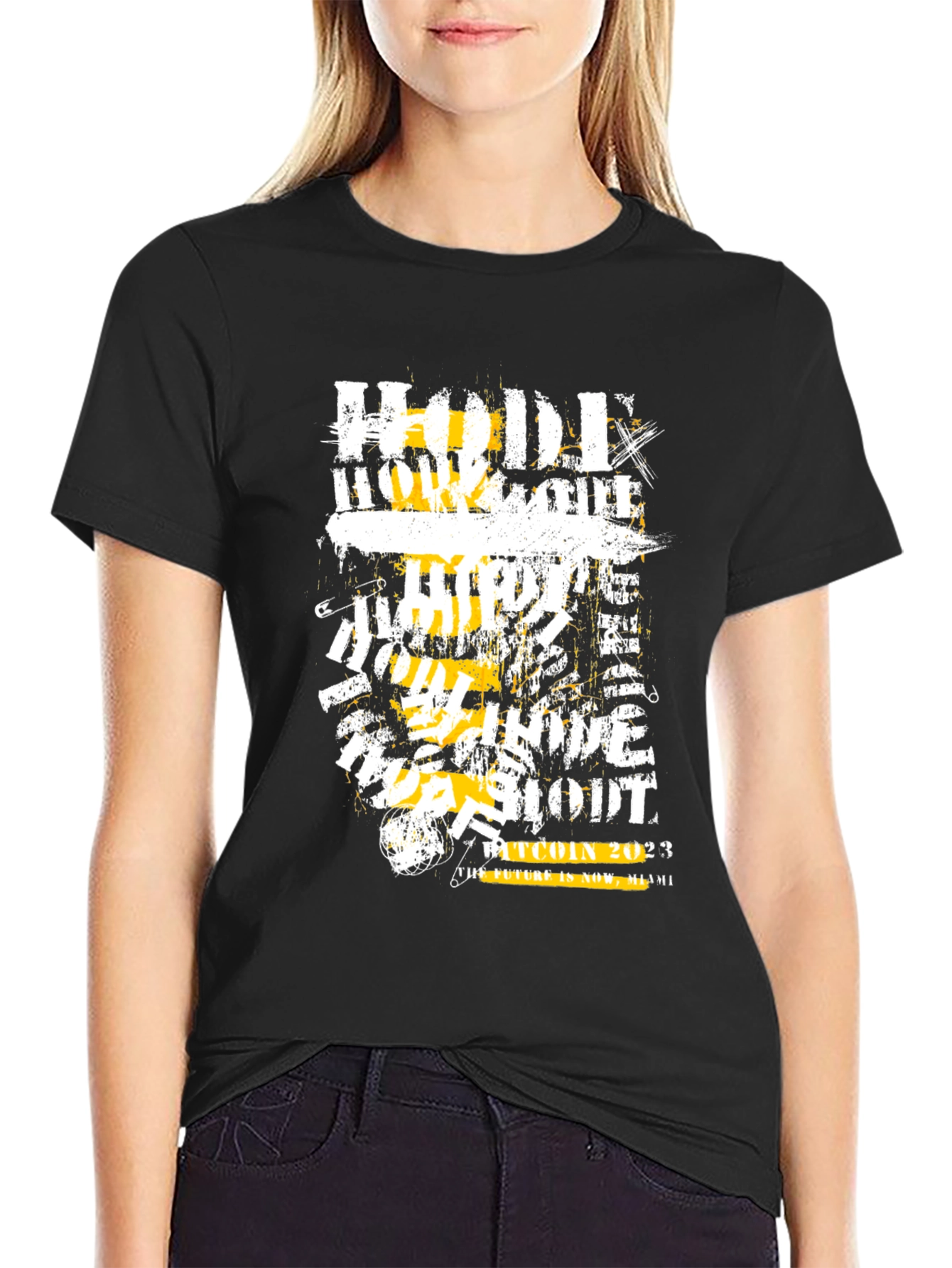 HODL Bitcoin 2023 Black Graphic T-Shirt