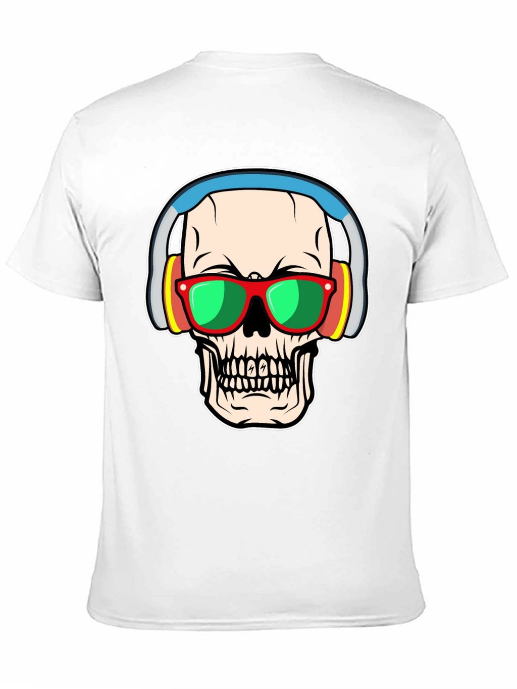 Skull with Headphones Graphic Tee