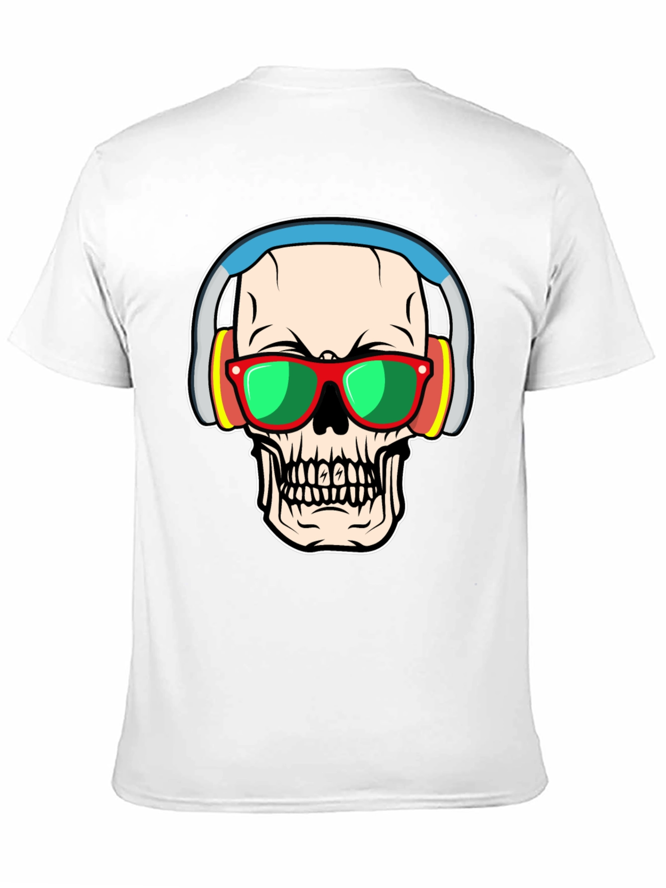 Skull with Headphones Graphic Tee