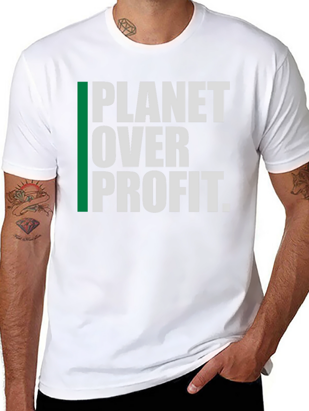Planet Over Profit Graphic Tee - Eco-Conscious Fashion