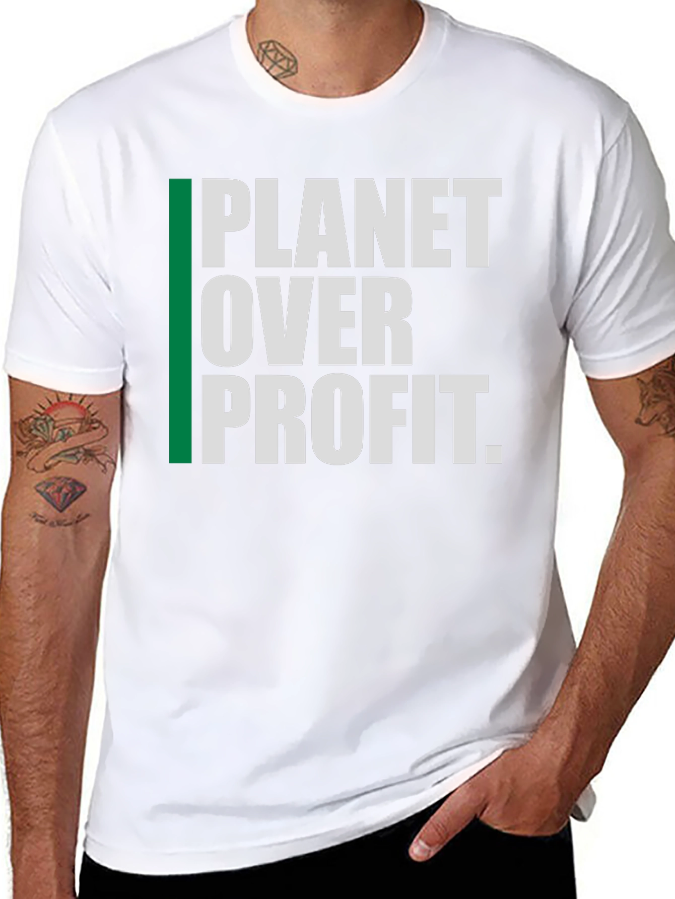 Planet Over Profit Graphic Tee - Eco-Conscious Fashion