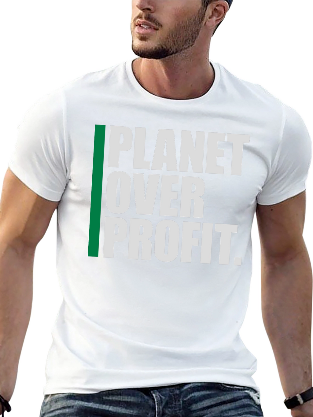Planet Over Profit Graphic Tee - Eco-Conscious Fashion