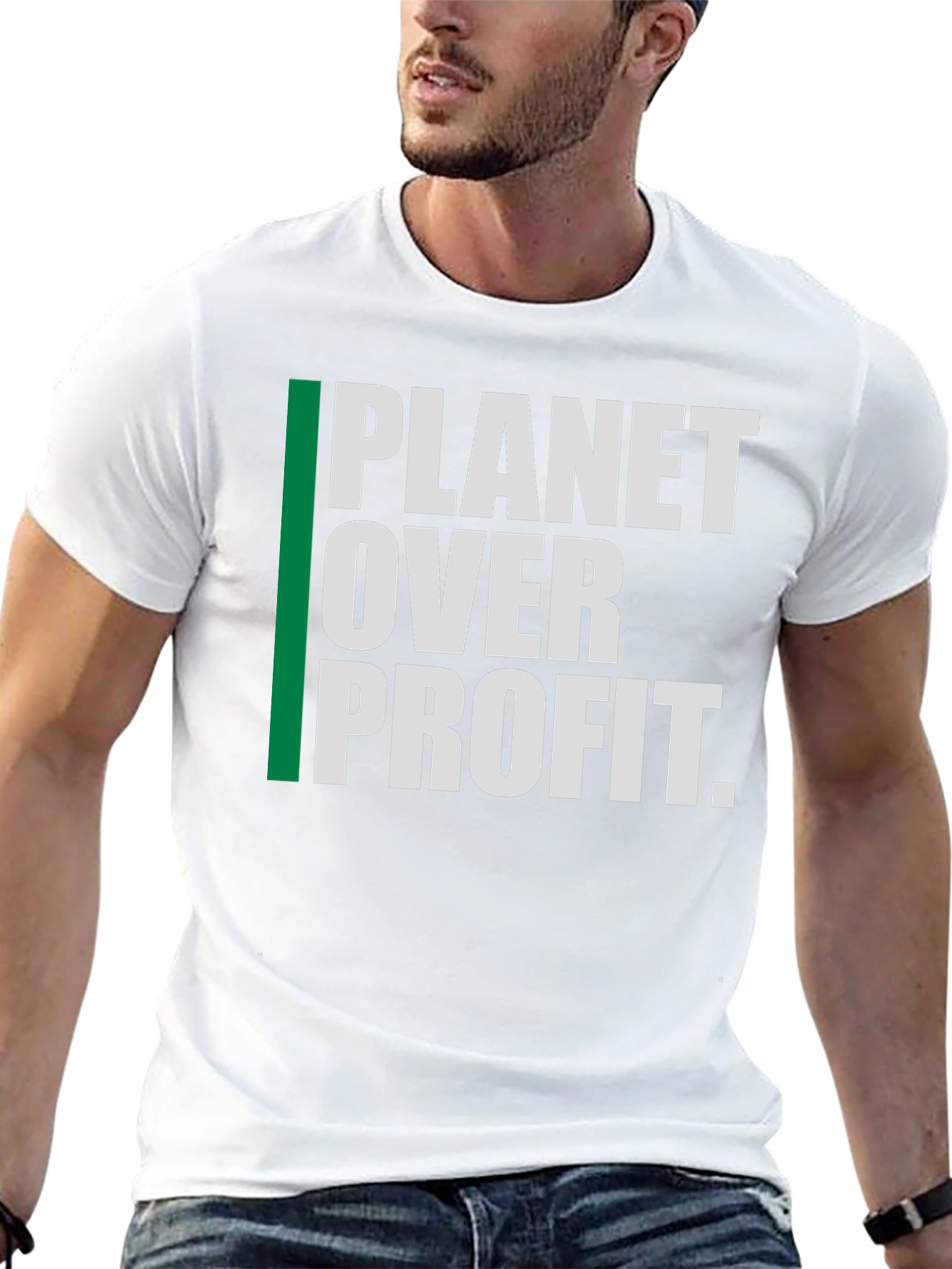 Planet Over Profit Graphic Tee - Eco-Conscious Fashion