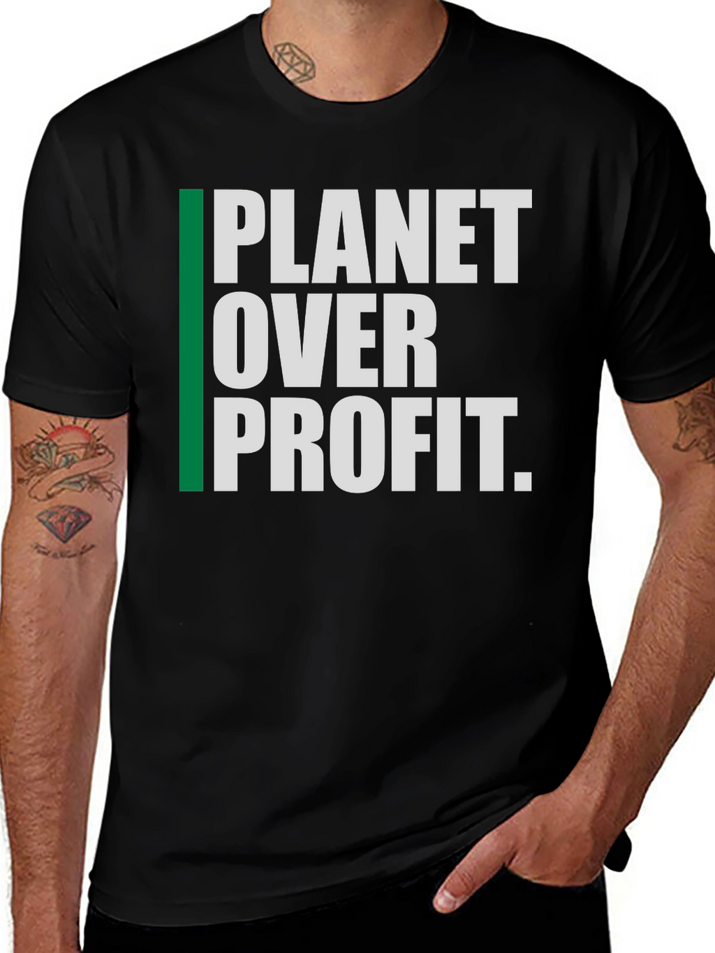 Planet Over Profit Graphic Tee - Eco-Conscious Fashion