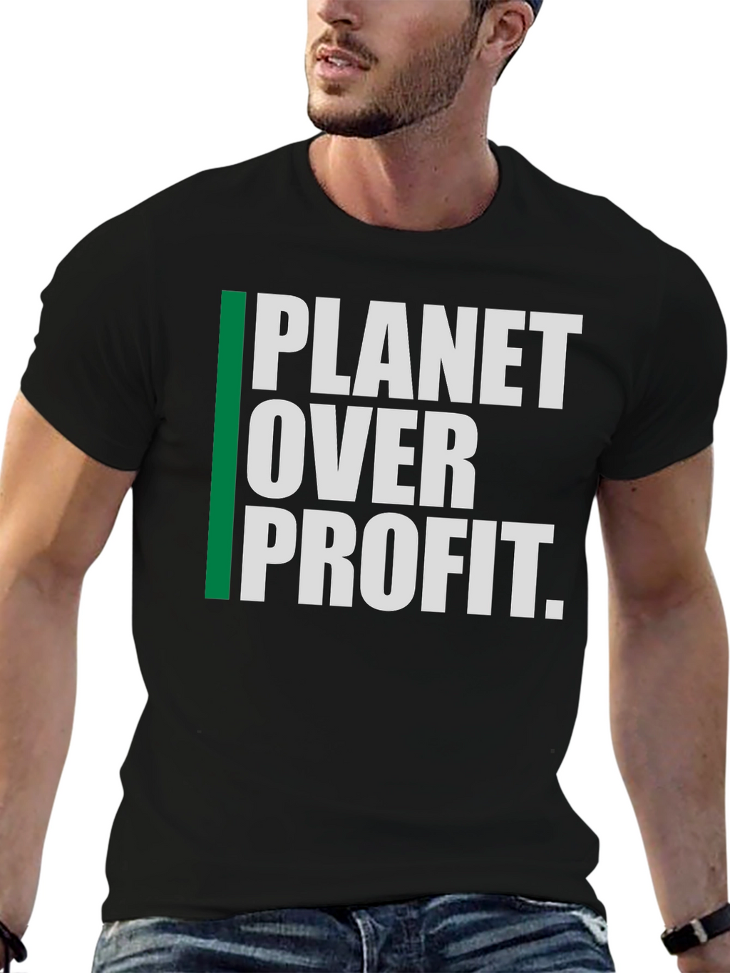 Planet Over Profit Graphic Tee - Eco-Conscious Fashion