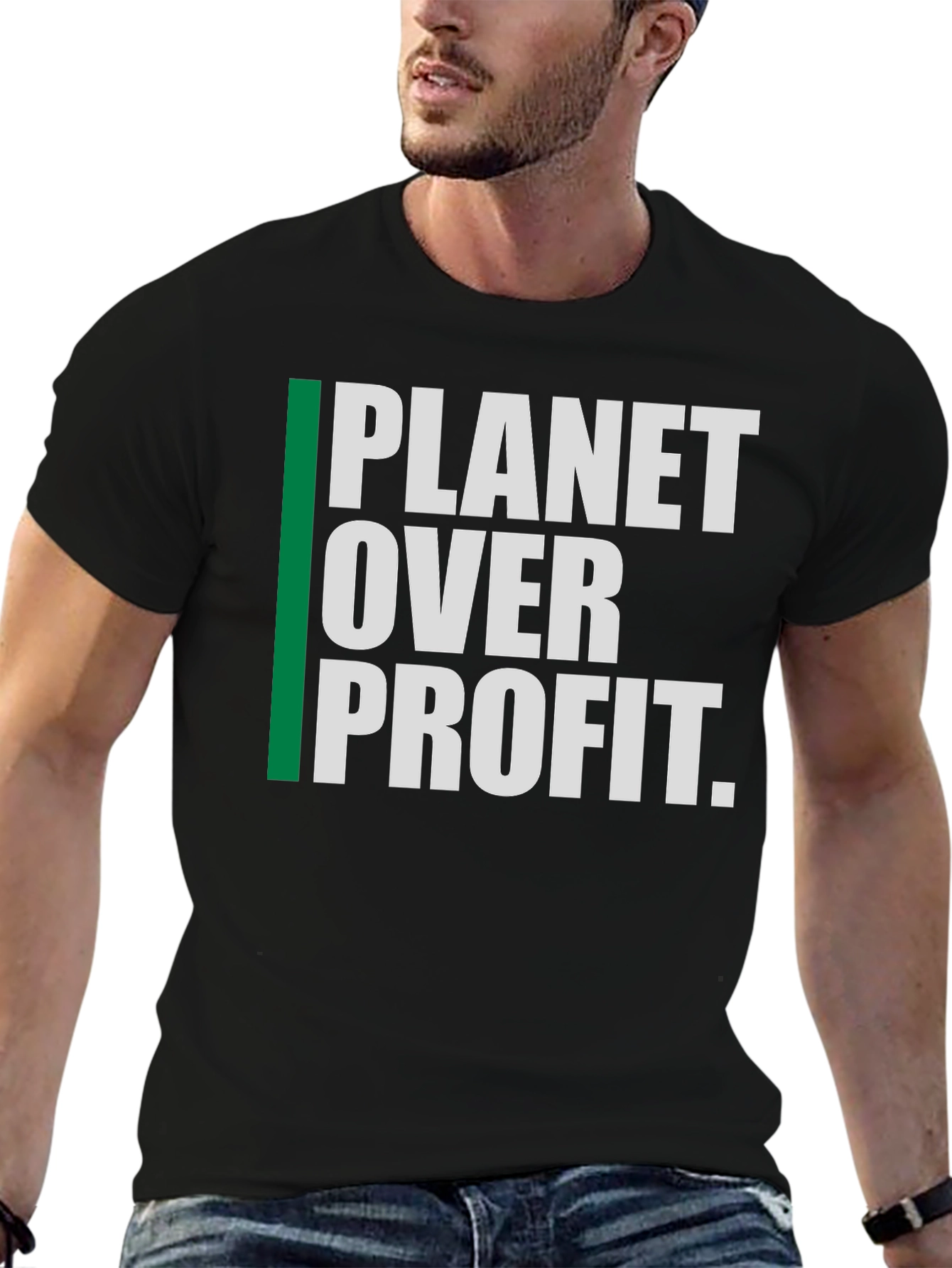 Planet Over Profit Graphic Tee - Eco-Conscious Fashion