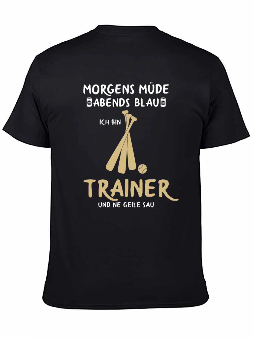 Morgens Müde Abend Blau Trainer T-Shirt