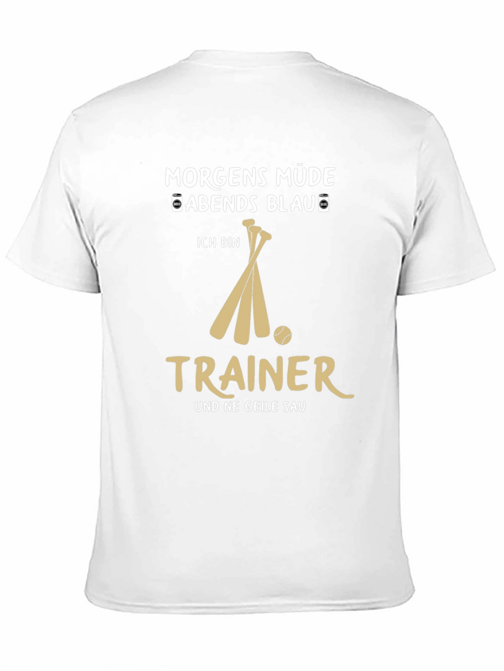 Morgens Müde Abend Blau Trainer T-Shirt