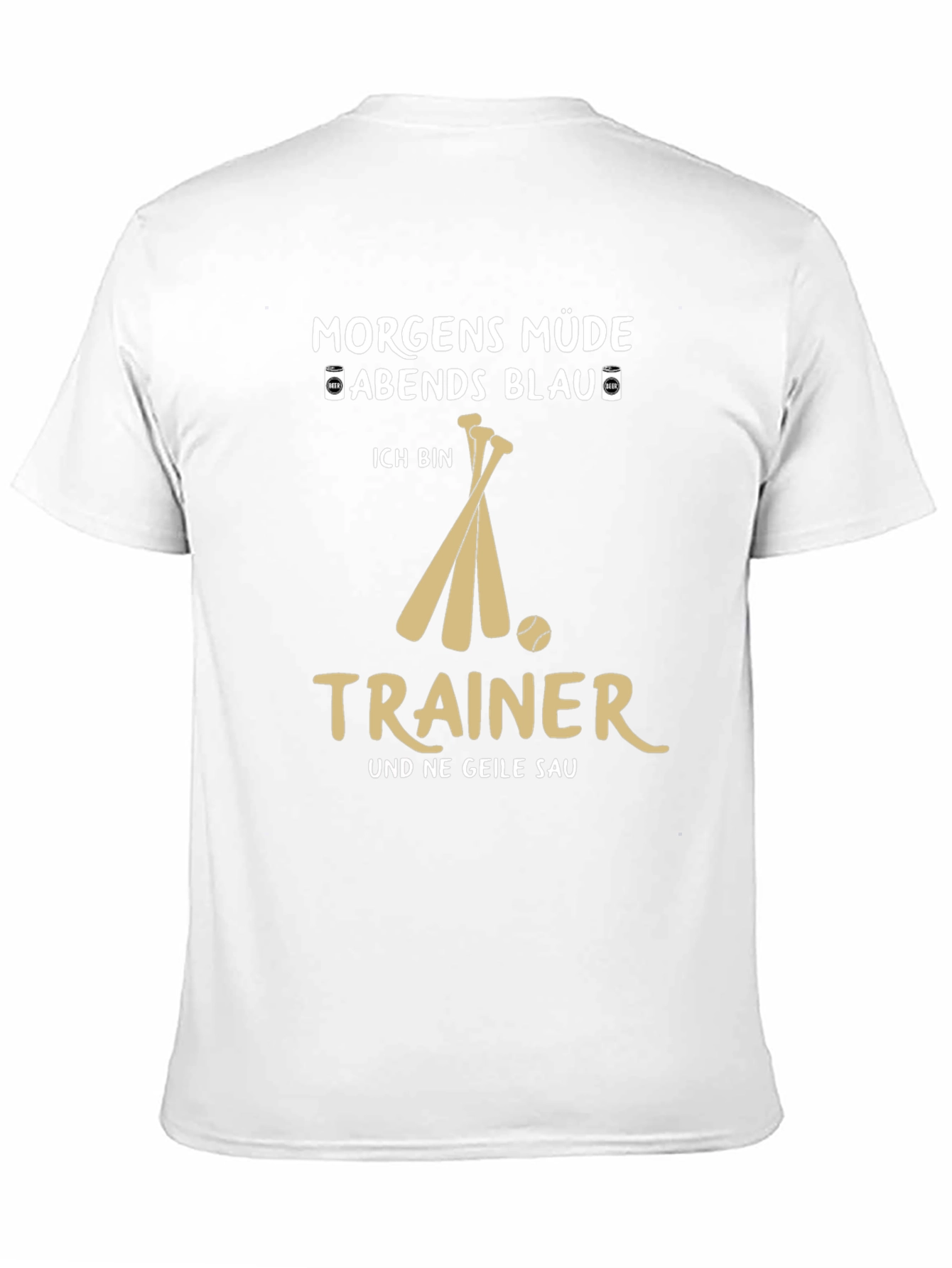Morgens Müde Abend Blau Trainer T-Shirt