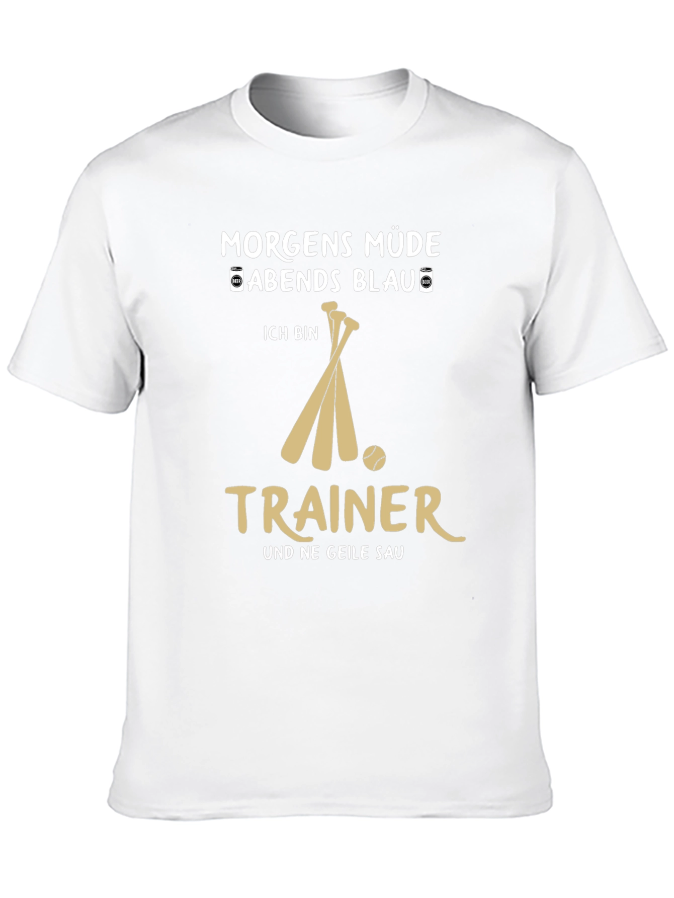 Morgens Müde Abend Blau Trainer T-Shirt