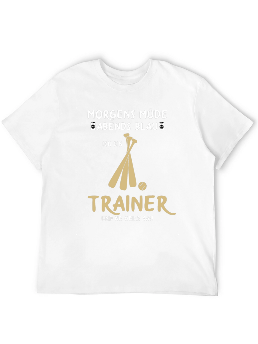 Morgens Müde Abend Blau Trainer T-Shirt