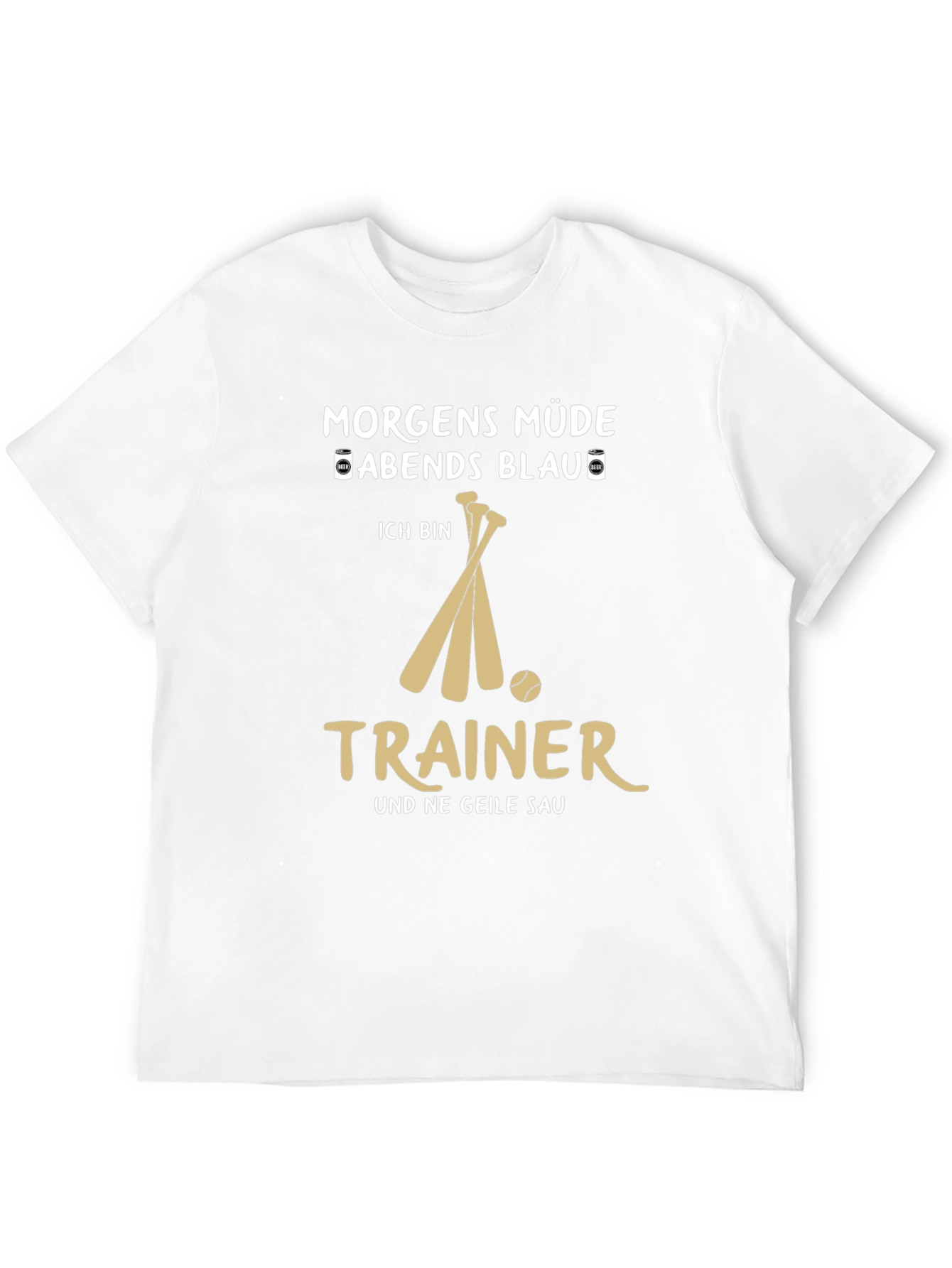 Morgens Müde Abend Blau Trainer T-Shirt