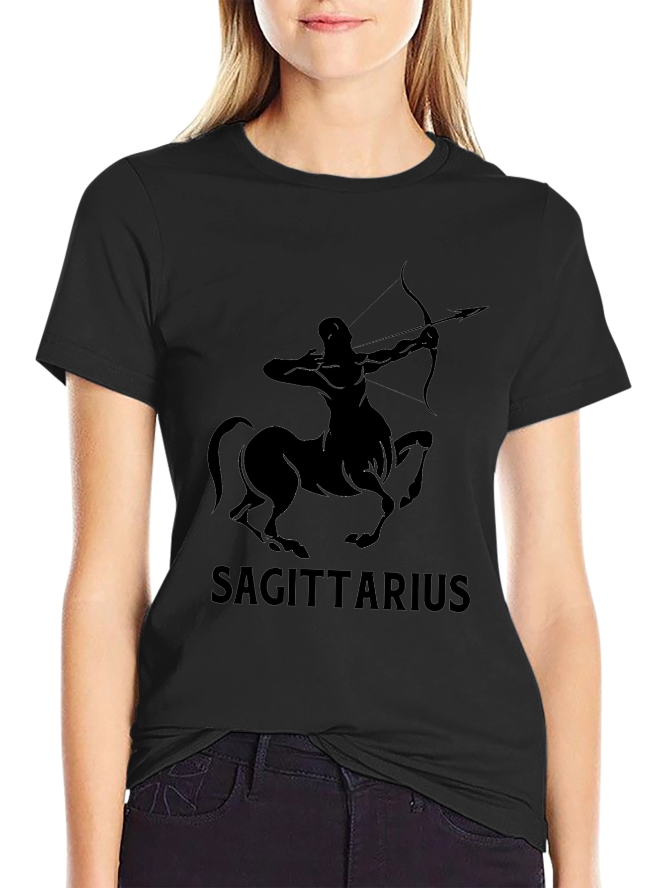 Sagittarius Zodiac Black T-Shirt