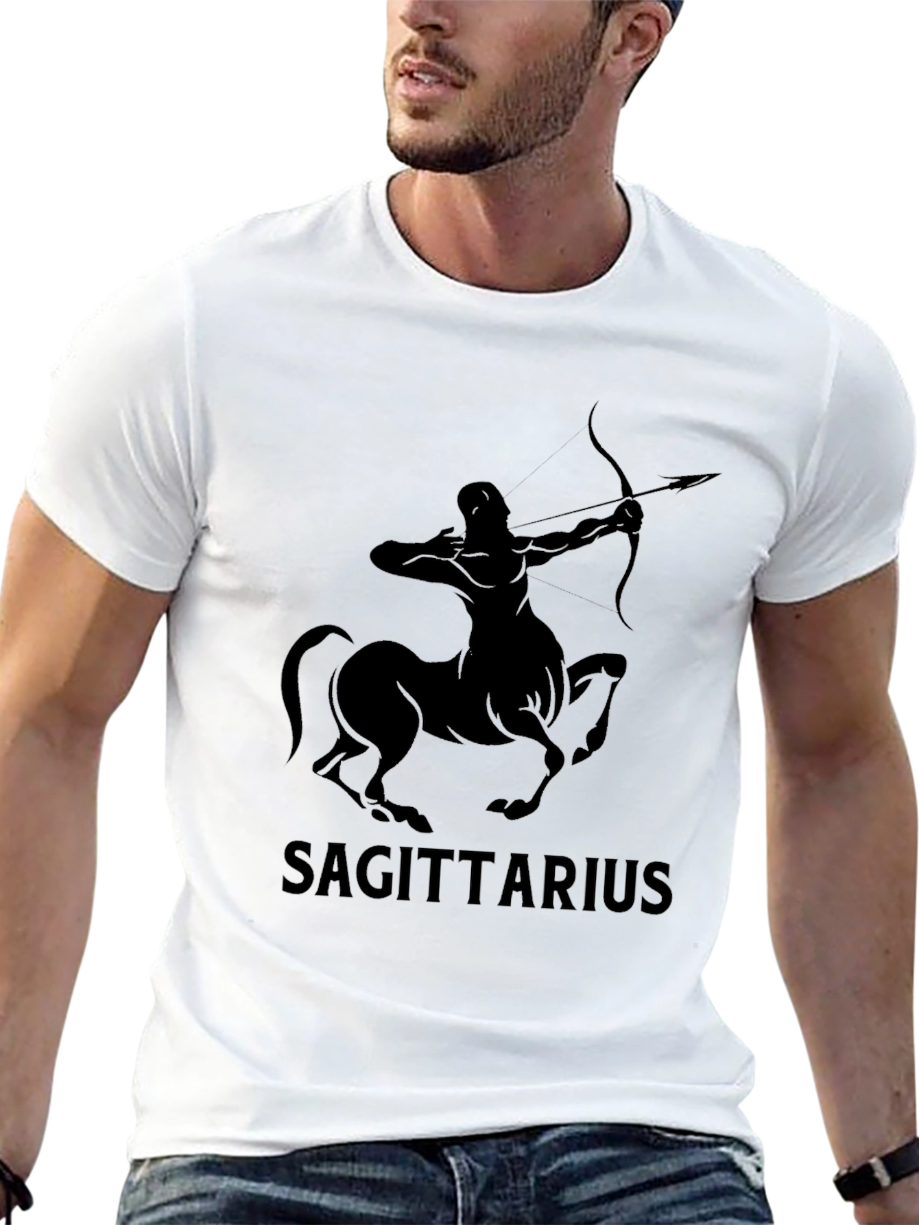 Sagittarius Zodiac Black T-Shirt