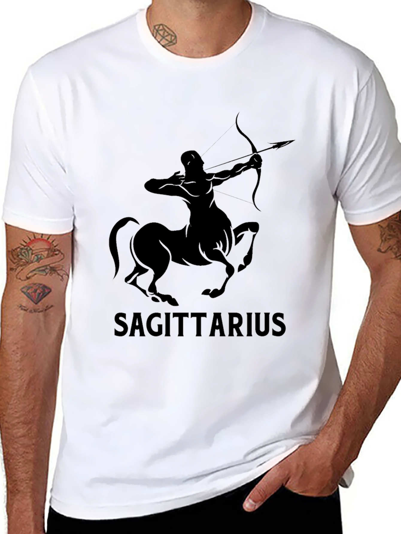 Sagittarius Zodiac Black T-Shirt