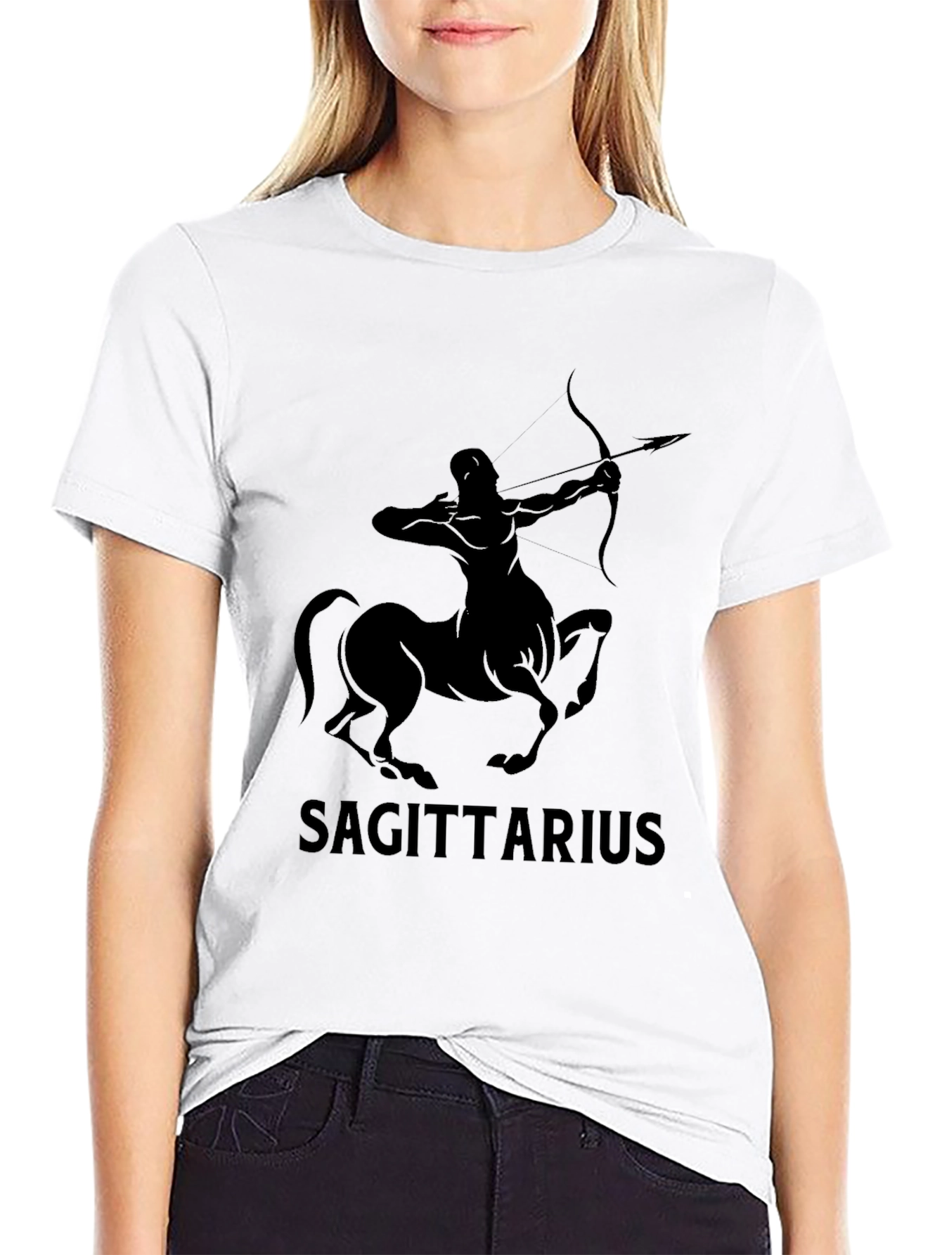 Sagittarius Zodiac Black T-Shirt