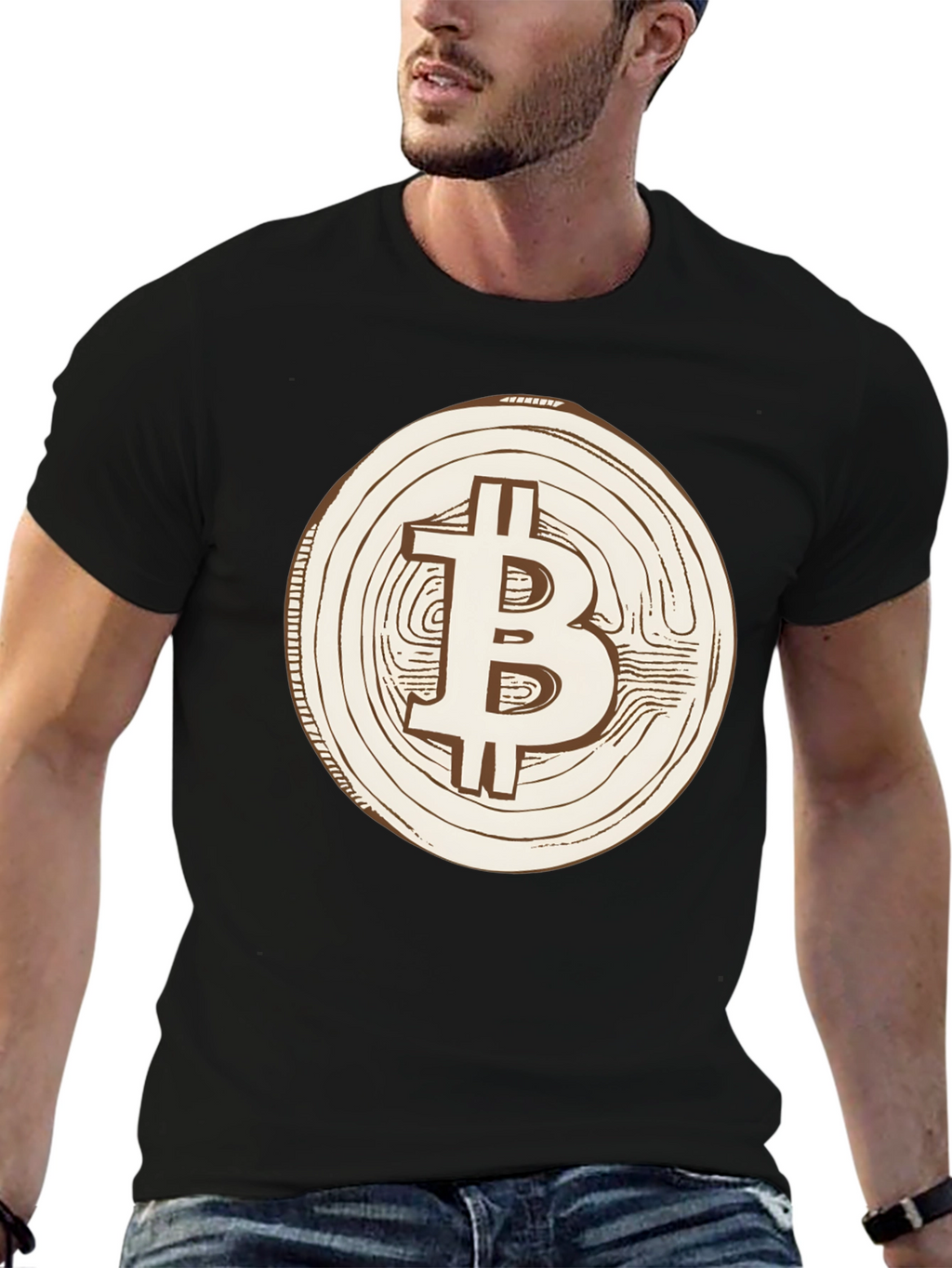 Bitcoin Logo Graphic Tee - Crypto Currency Fan Shirt