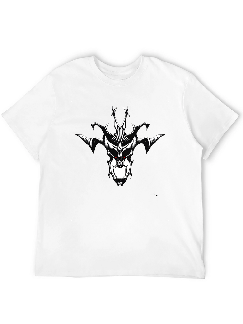 Black T-Shirt with Skull Graphic Print