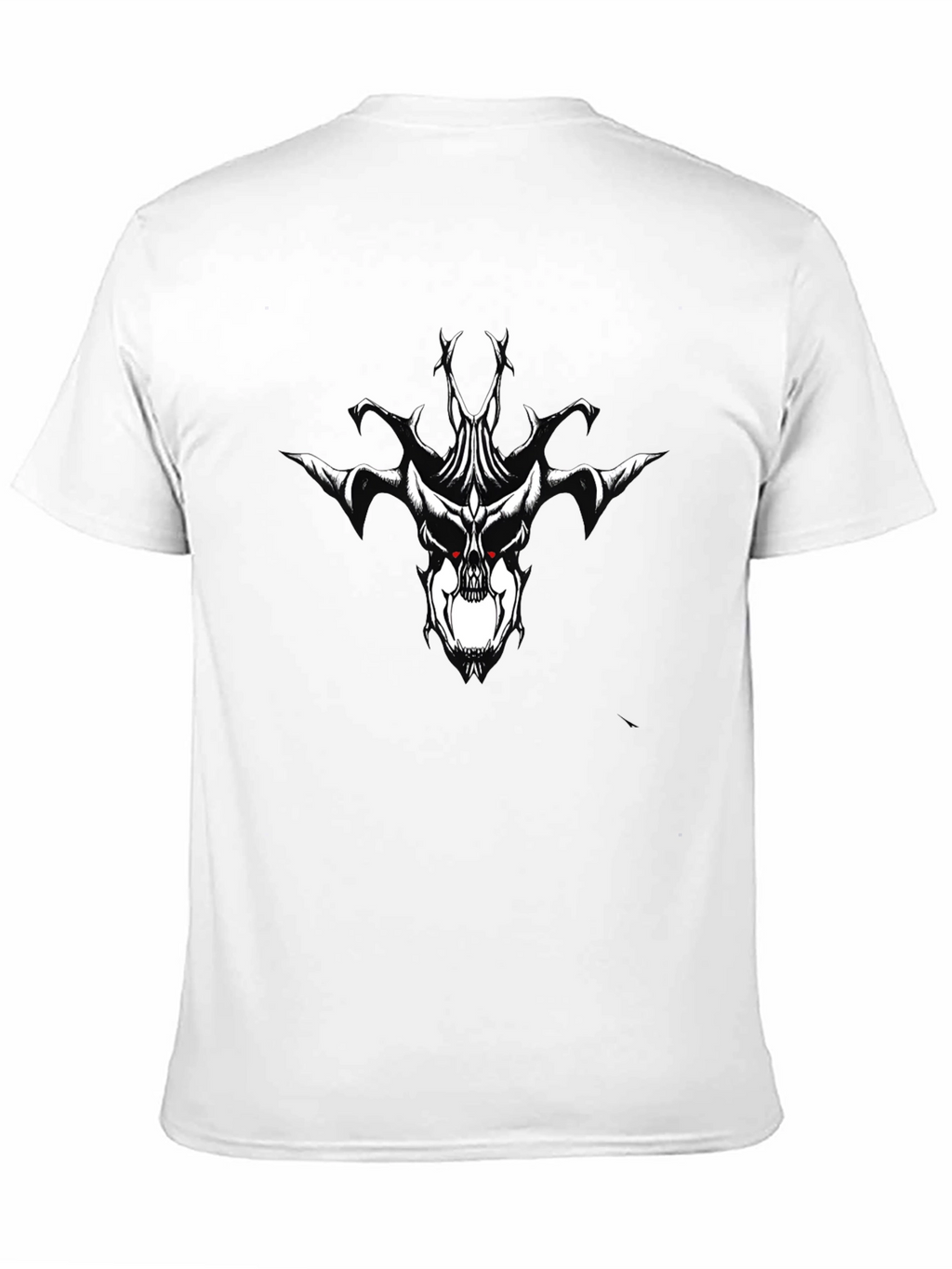 Black T-Shirt with Skull Graphic Print