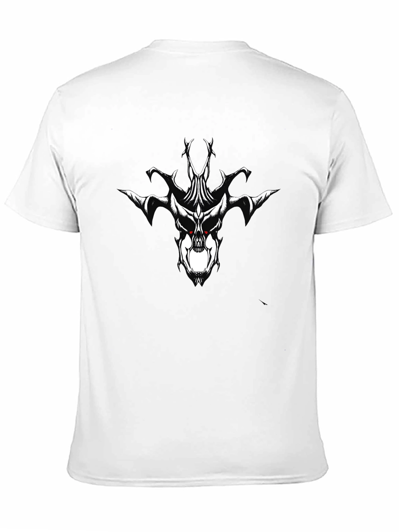 Black T-Shirt with Skull Graphic Print