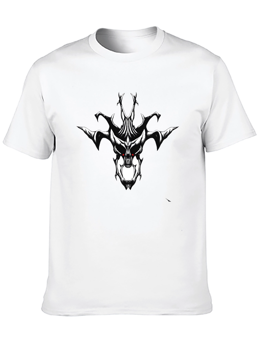 Black T-Shirt with Skull Graphic Print