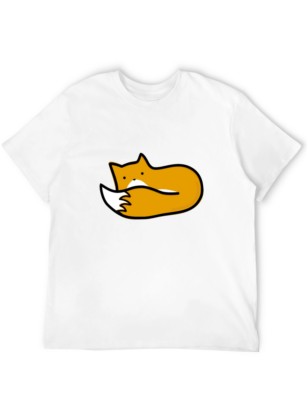 Cute Fox Graphic Tee - Black