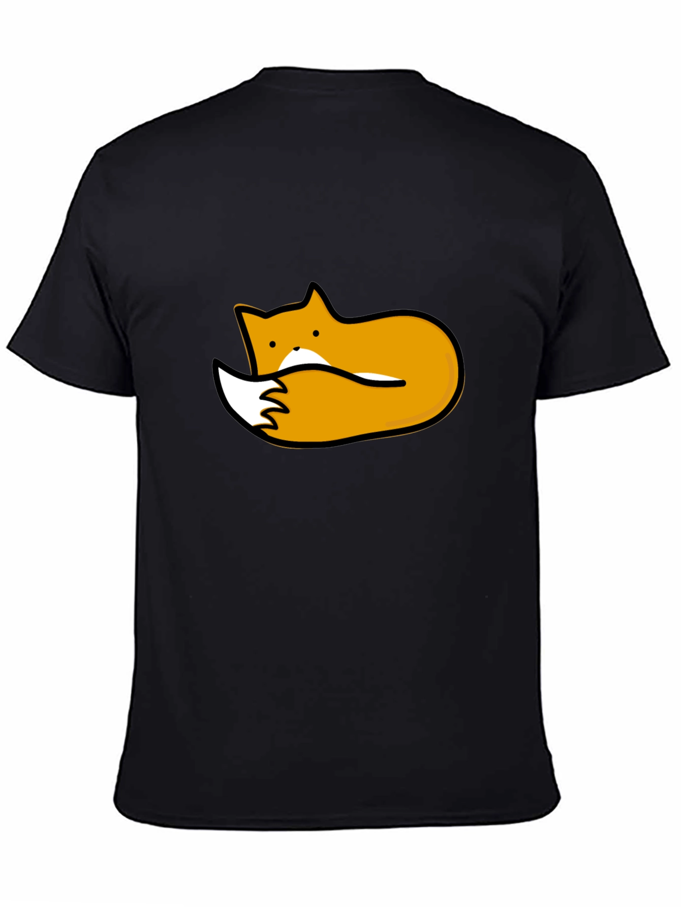 Cute Fox Graphic Tee - Black