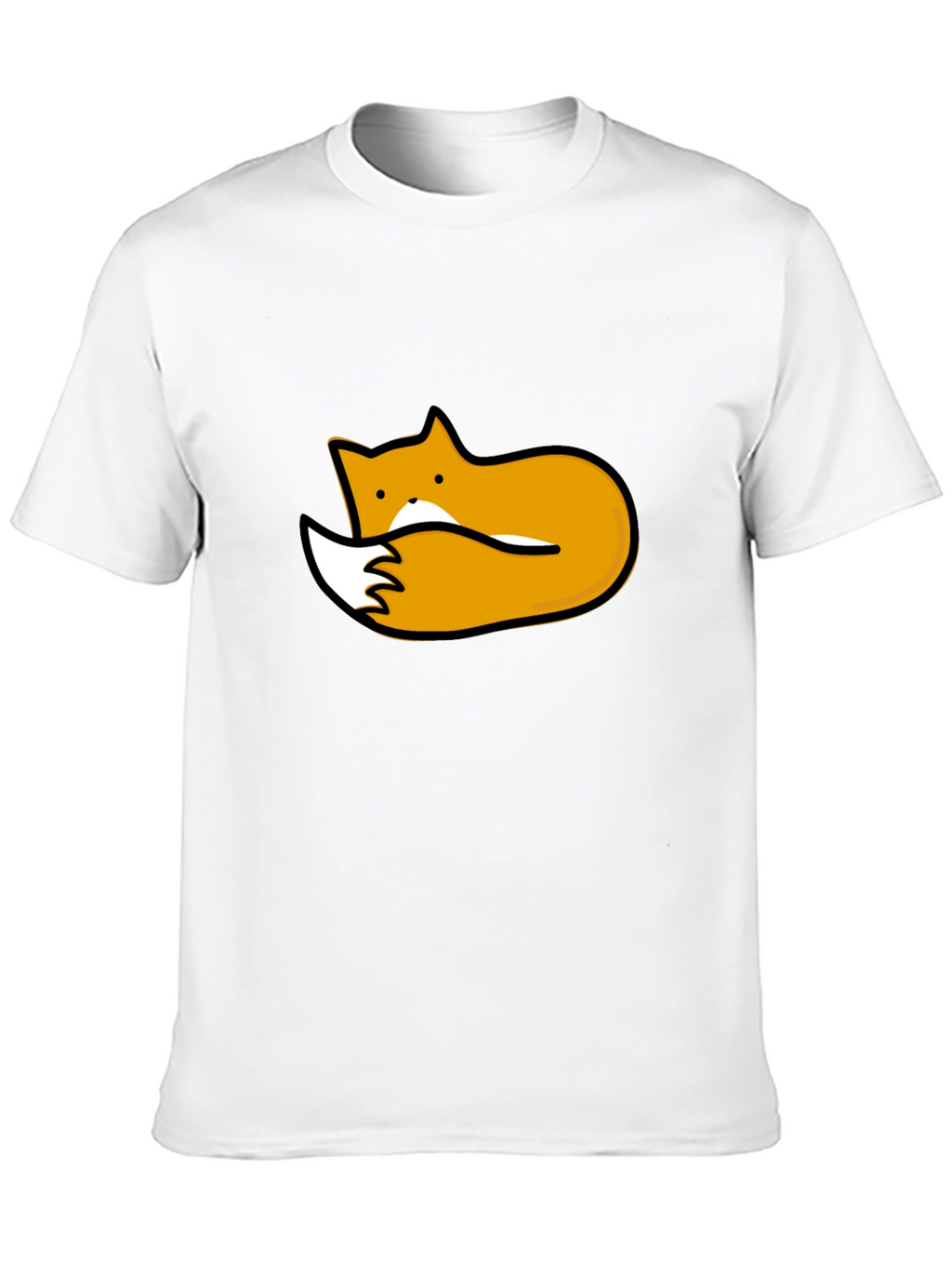 Cute Fox Graphic Tee - Black