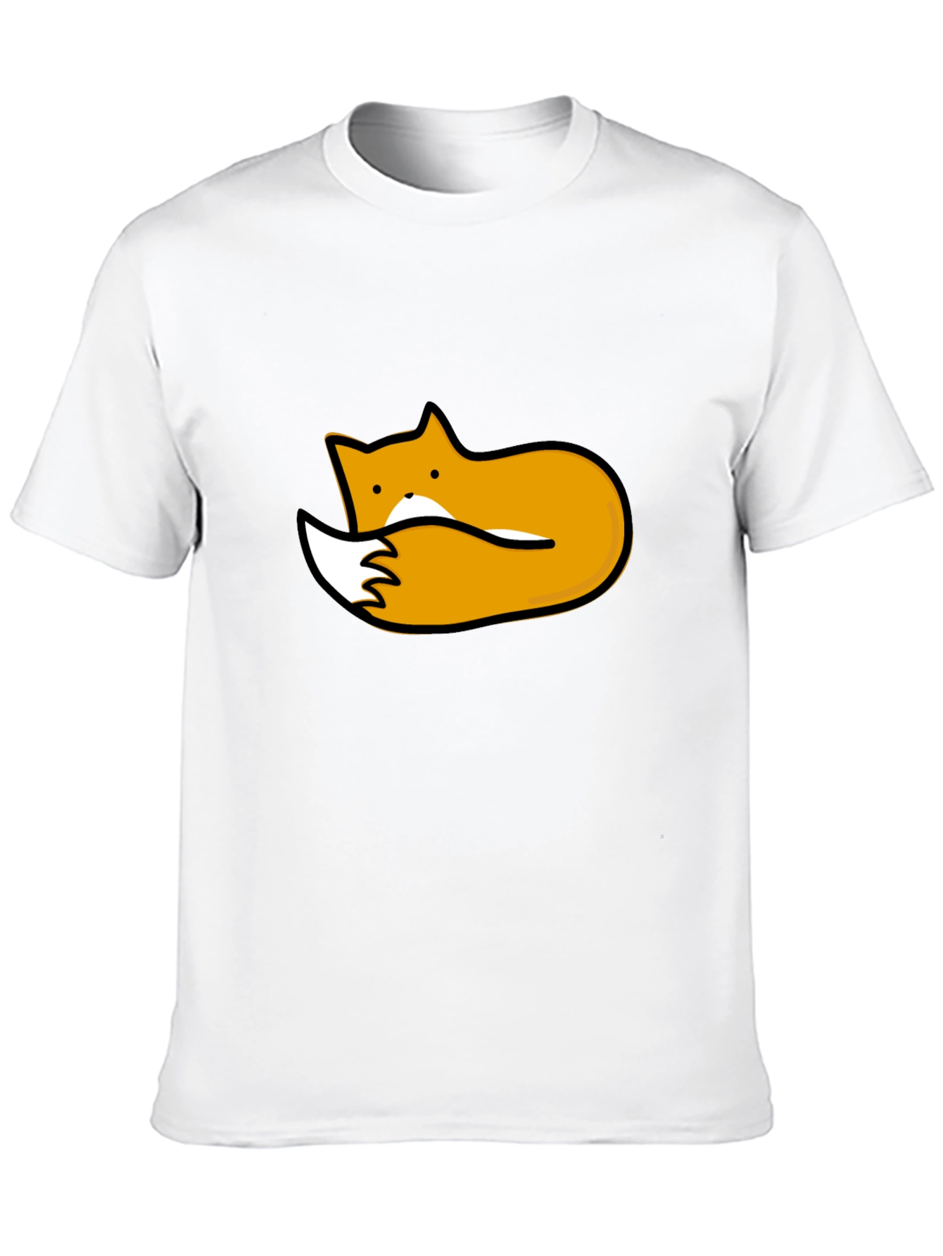 Cute Fox Graphic Tee - Black