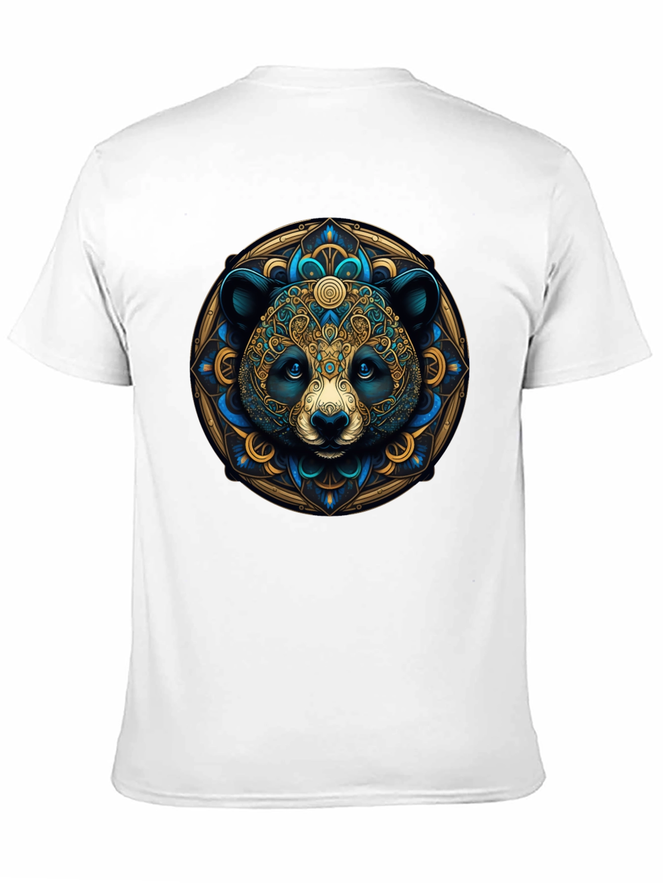 Panda Mandala Graphic Tee - Artistic Black T-Shirt