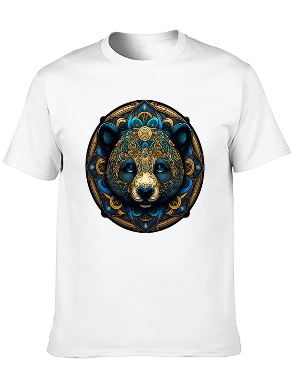 Panda Mandala Graphic Tee - Artistic Black T-Shirt