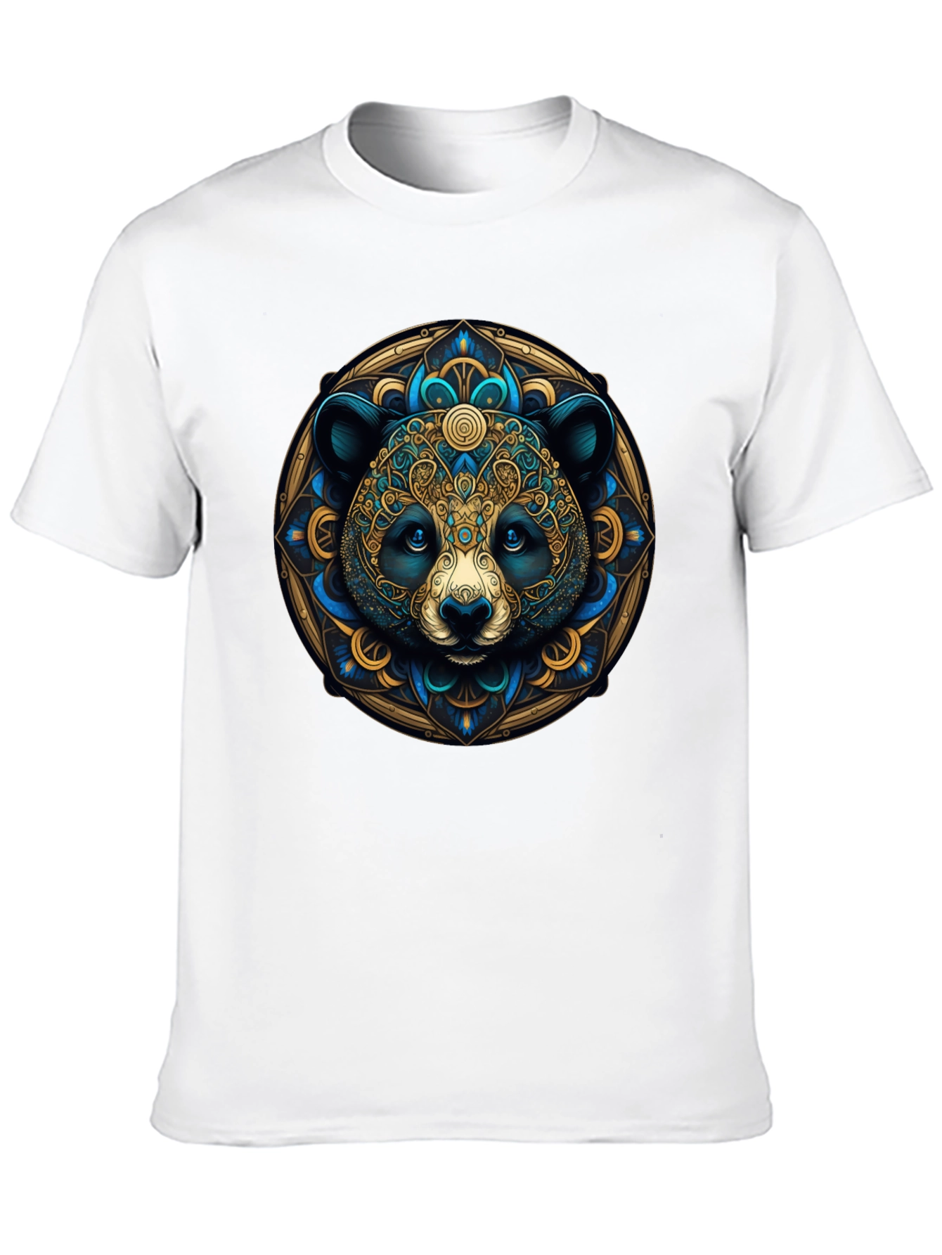 Panda Mandala Graphic Tee - Artistic Black T-Shirt