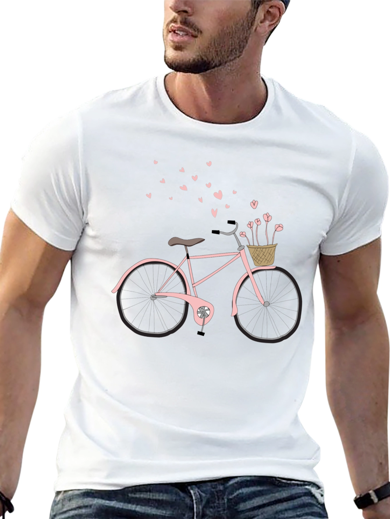 Romantic Bicycle T-Shirt - Black
