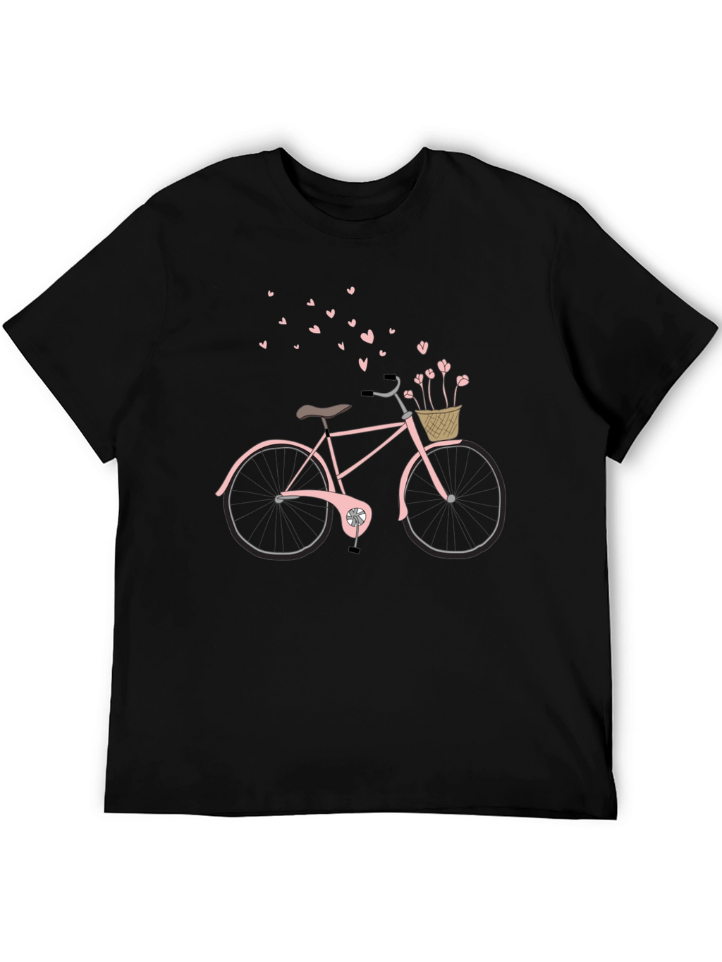Romantic Bicycle T-Shirt - Black