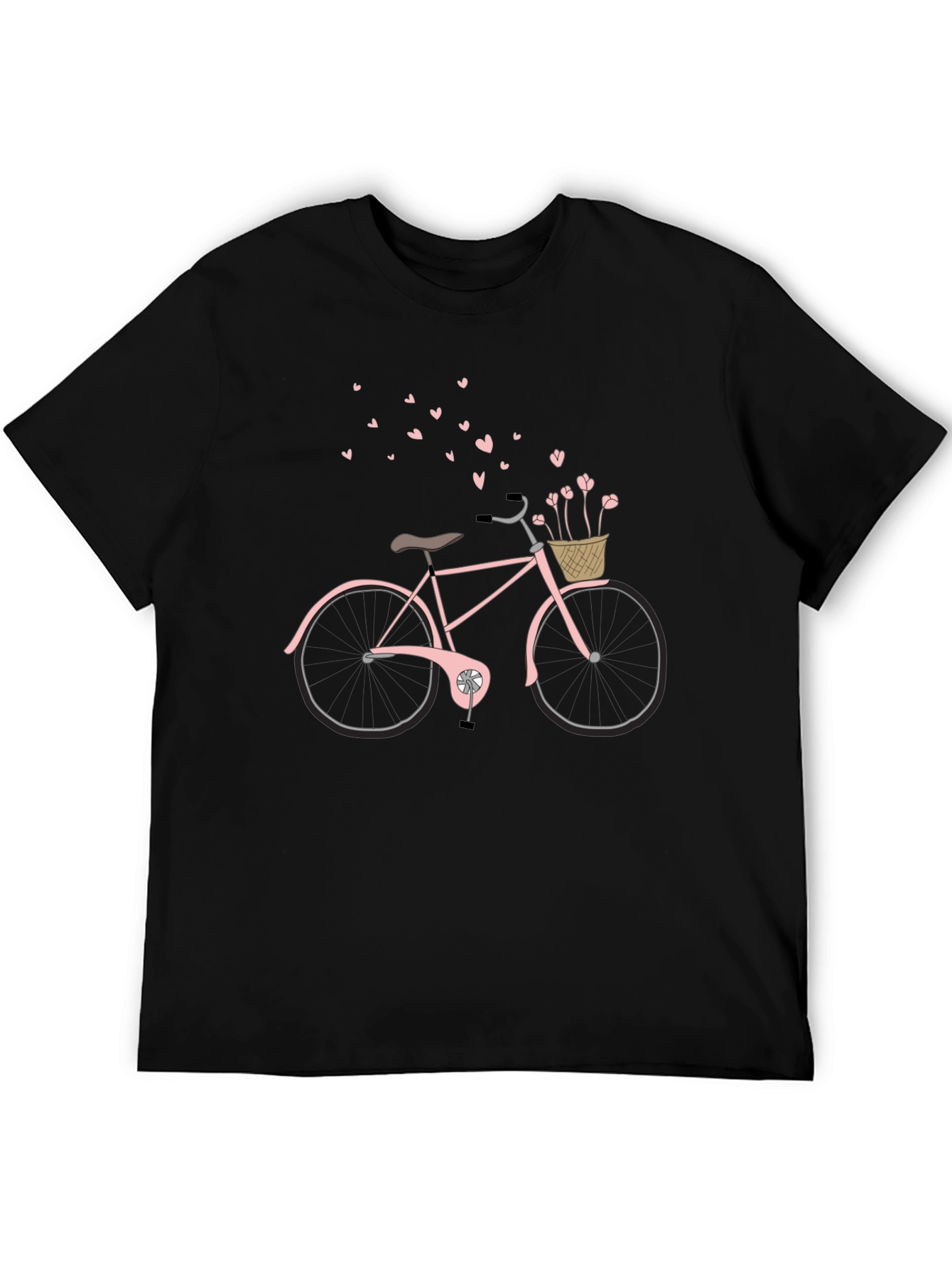 Romantic Bicycle T-Shirt - Black